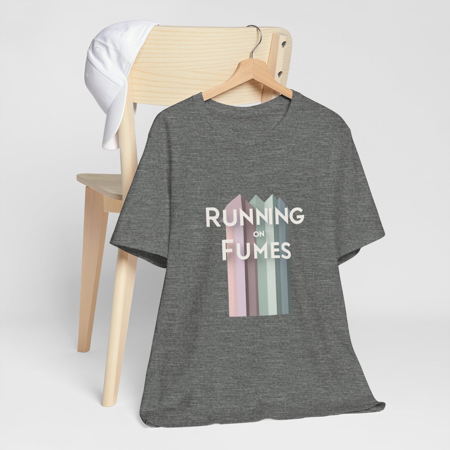 Running on Fumes Tee - Unisex Jersey Short Sleeve T-Shirt, Casual Wear, Gift for Friends, Motivational Quote Tee, Everyday Comfort