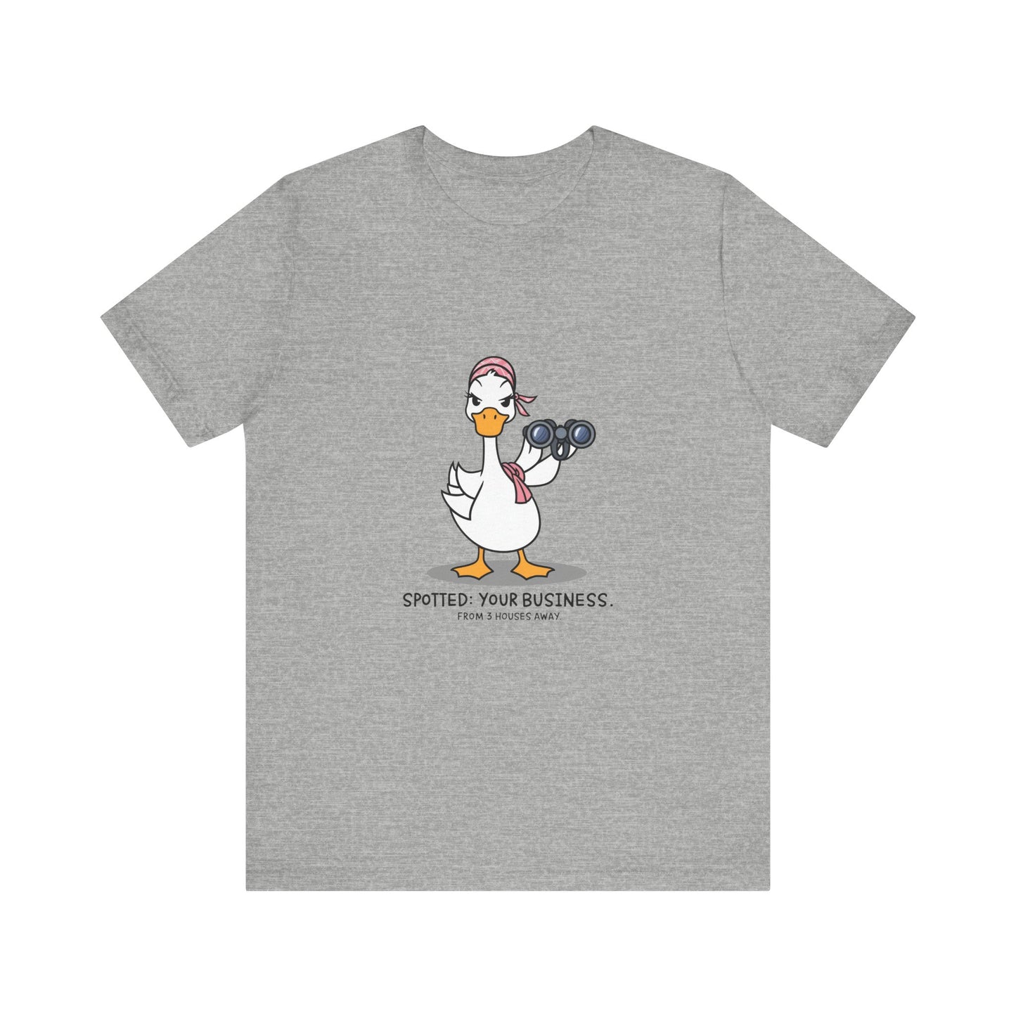 Playful Business Duck Tee - Spotted Your Business, Casual Wear, Funny Graphic Shirt, Unique Gift, Quirky Humor Apparel