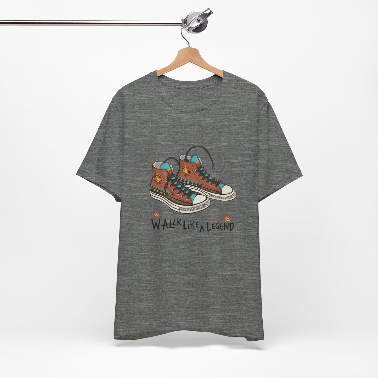 Walk Like a Legend T-Shirt, Casual Graphic Tee, Unisex Short Sleeve Shirt, Motivational Apparel, Gift for Sneaker Lovers