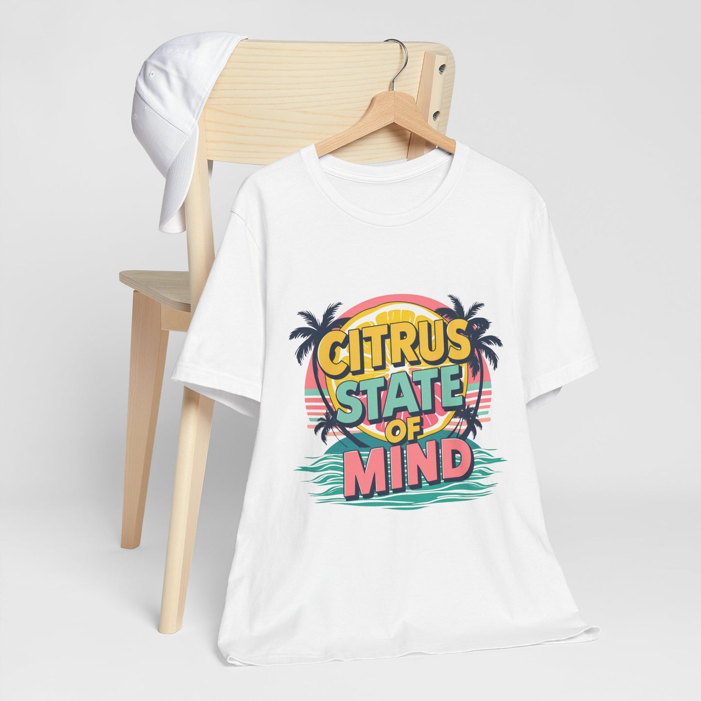 Unisex Jersey Short Sleeve Tee - Citrus State of Mind - Tropical Vibes, Beachwear, Summer Fun, Casual Fashion, Gift for Sunshine Lovers