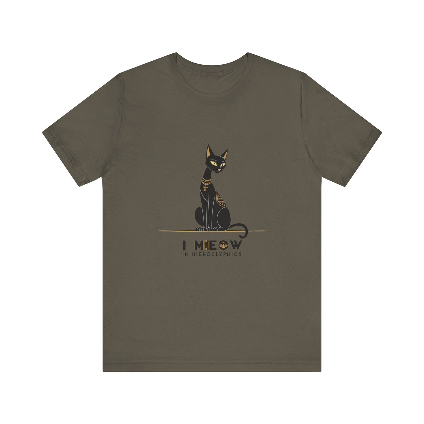 Cat Lover Unisex Tee: I Meow in Hieroglyphics, Funny Gift for Cat Owners, Animal Lover Apparel, Cute Cat Shirt, Pet Owner Gift