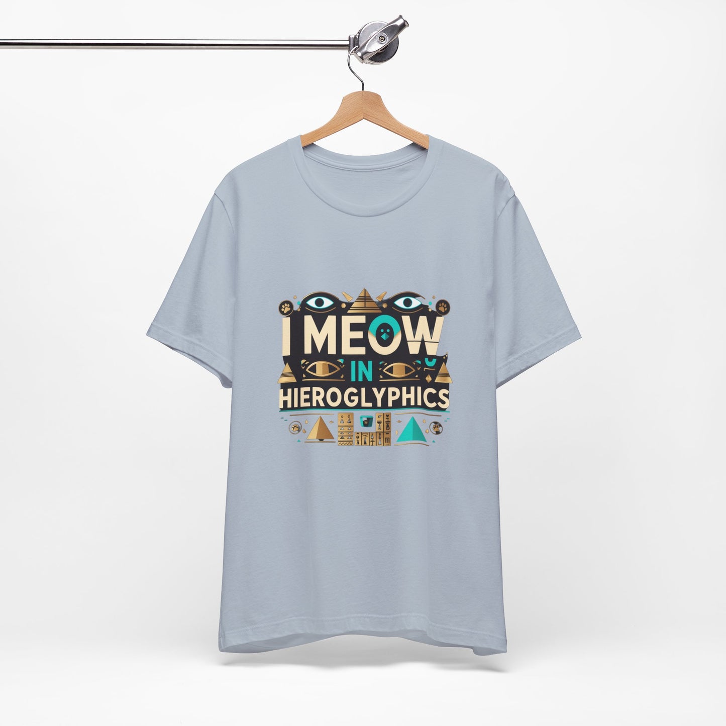 Egyptian Cat Humor Tee - I Meow in Hieroglyphics, Funny Apparel for Cat Lovers, Gift for Pet Owners, Cute Shirt, Animal T-Shirt