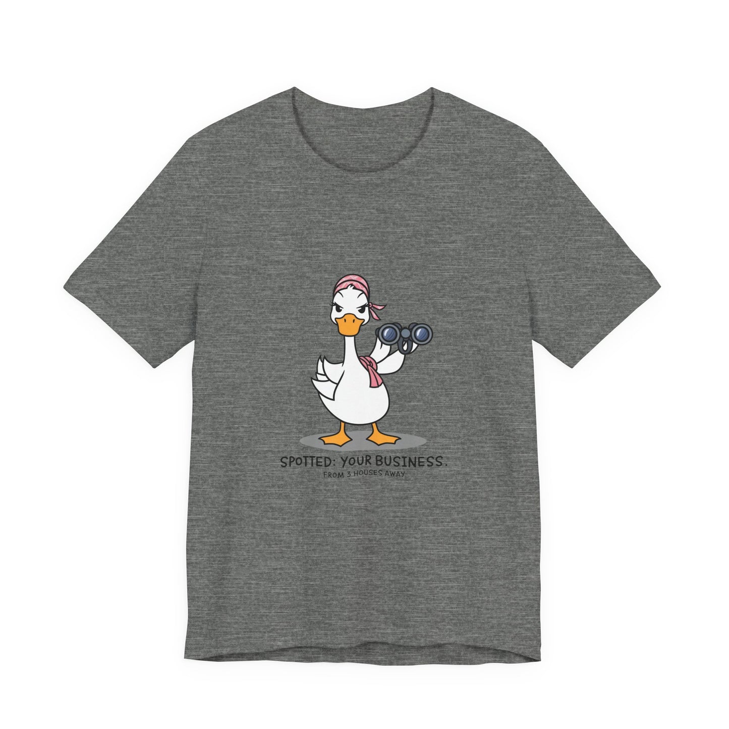 Playful Business Duck Tee - Spotted Your Business, Casual Wear, Funny Graphic Shirt, Unique Gift, Quirky Humor Apparel