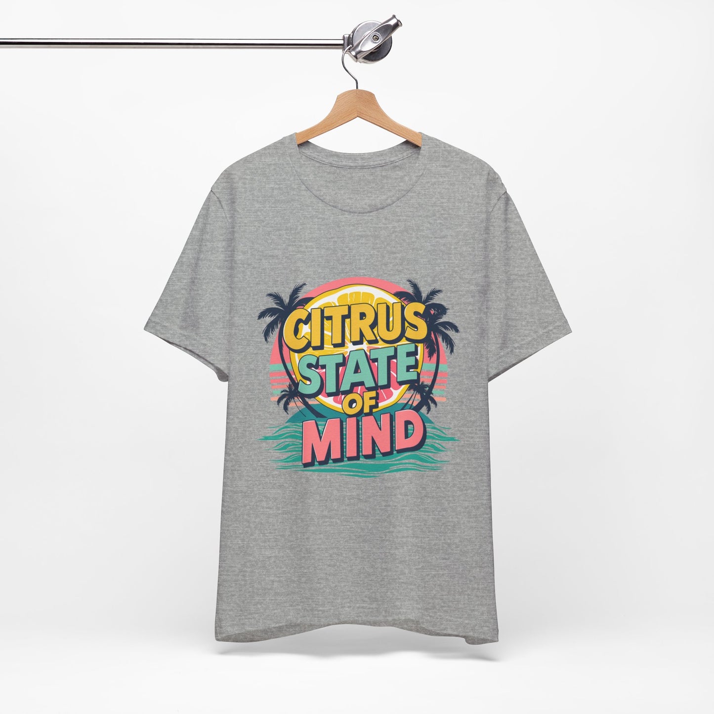 Unisex Jersey Short Sleeve Tee - Citrus State of Mind - Tropical Vibes, Beachwear, Summer Fun, Casual Fashion, Gift for Sunshine Lovers