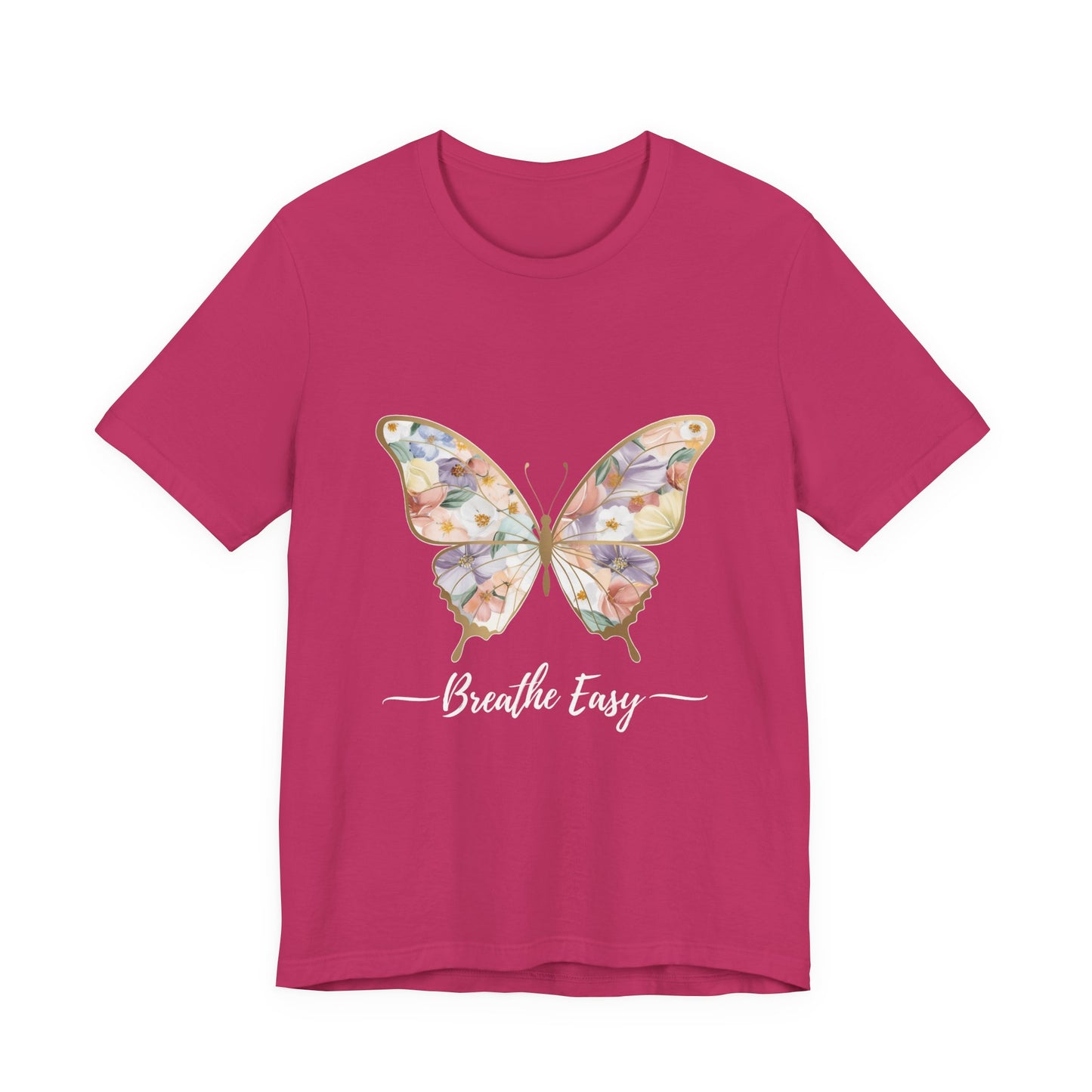 Butterfly Breathe Easy Tee | Unisex Short Sleeve Shirt, Nature Lovers Top, Inspirational Gift, Casual Wear, Spring Fashion
