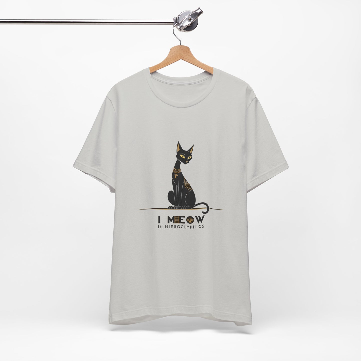 Cat Lover Unisex Tee: I Meow in Hieroglyphics, Funny Gift for Cat Owners, Animal Lover Apparel, Cute Cat Shirt, Pet Owner Gift
