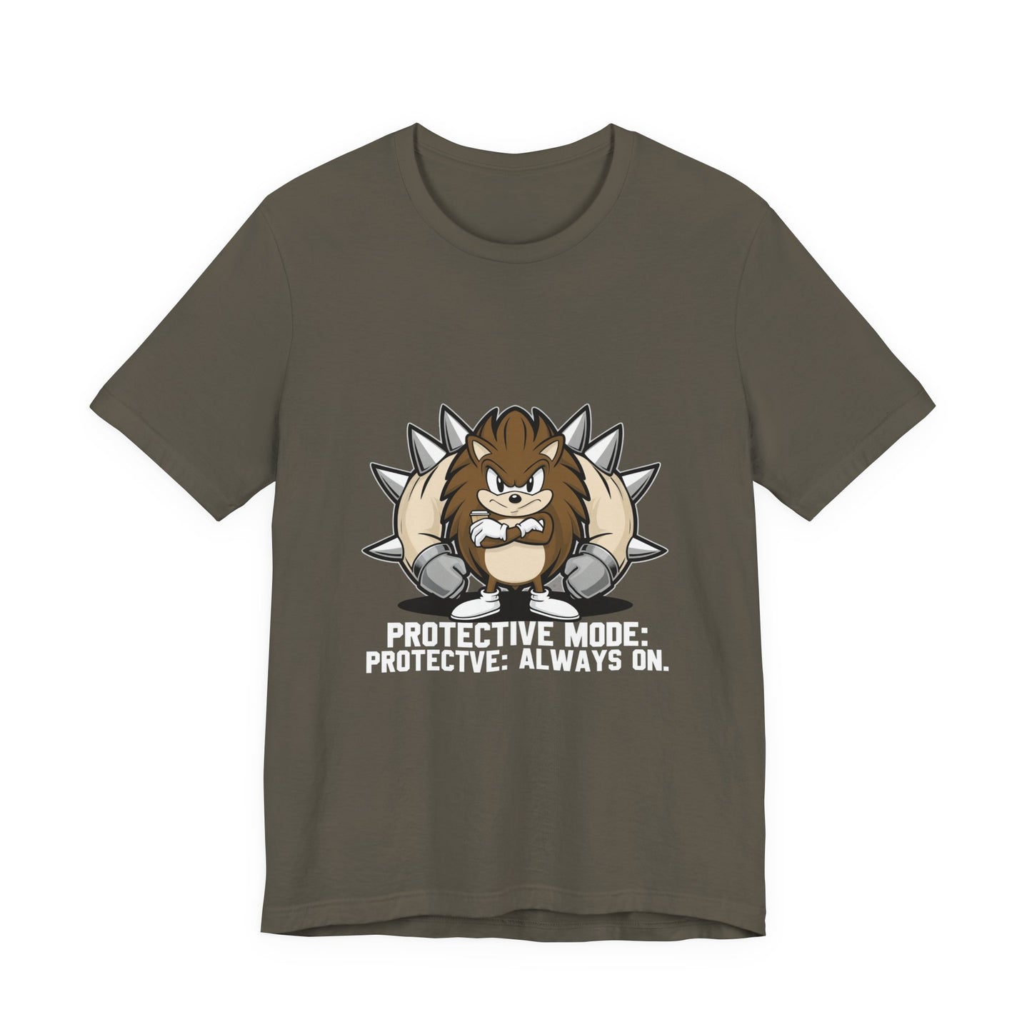 Protective Mode Unisex Jersey Tee - Always On, Gift for Him or Her, Funny T-Shirt, Casual Wear, Unique Graphic Tee