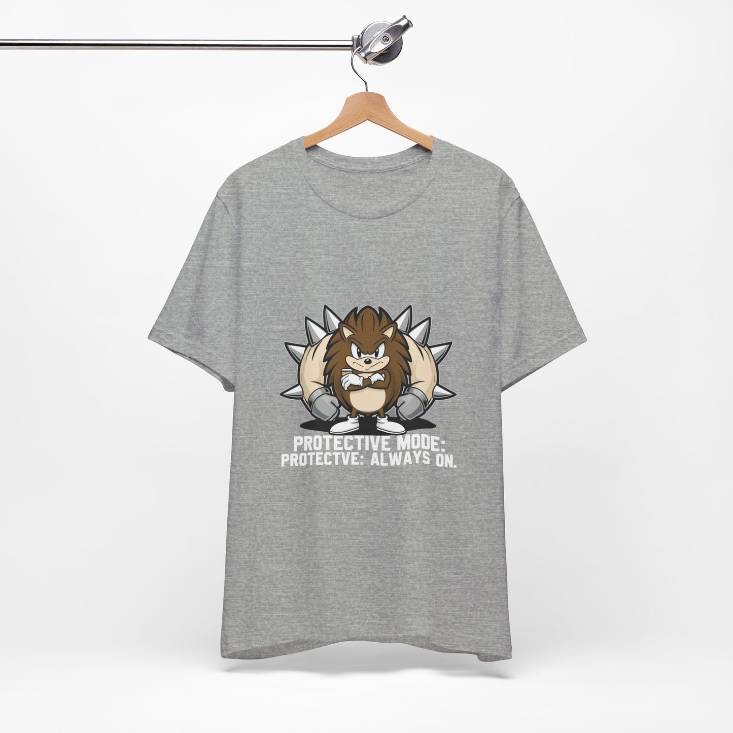 Protective Mode Unisex Jersey Tee - Always On, Gift for Him or Her, Funny T-Shirt, Casual Wear, Unique Graphic Tee