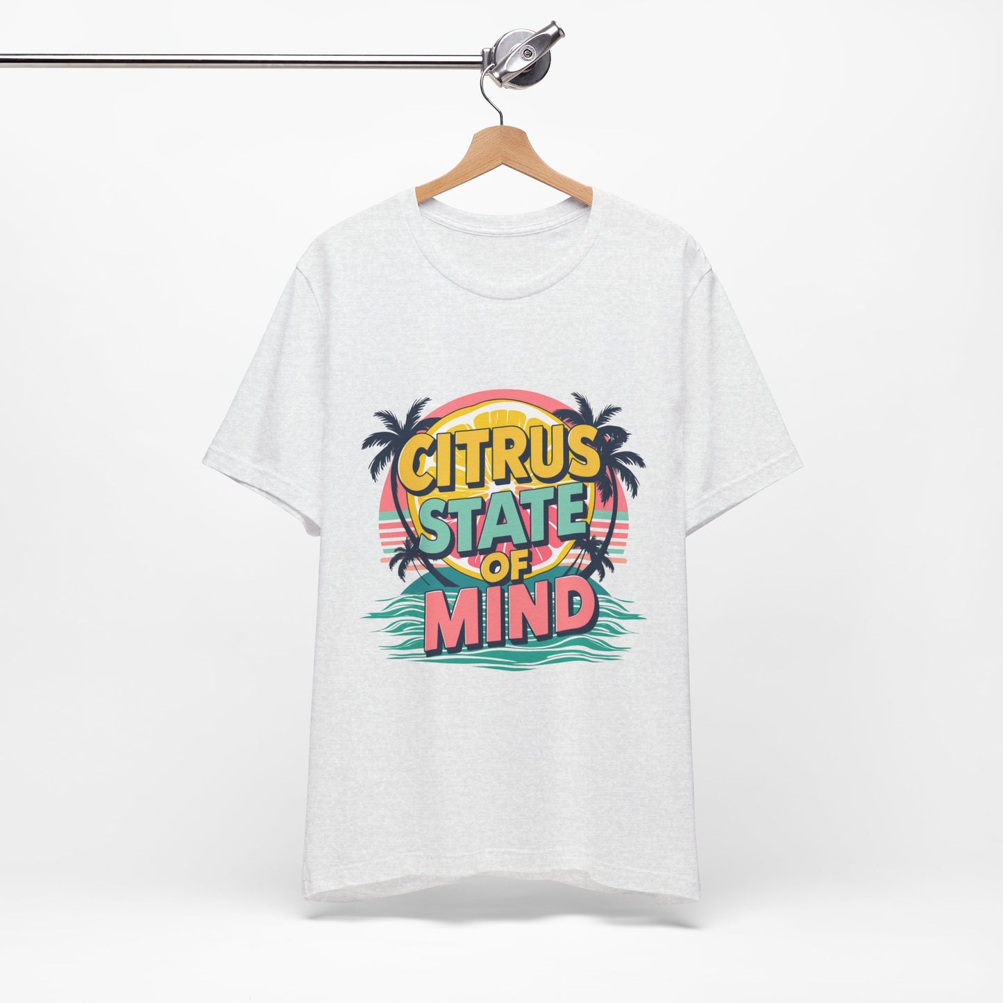 Unisex Jersey Short Sleeve Tee - Citrus State of Mind - Tropical Vibes, Beachwear, Summer Fun, Casual Fashion, Gift for Sunshine Lovers