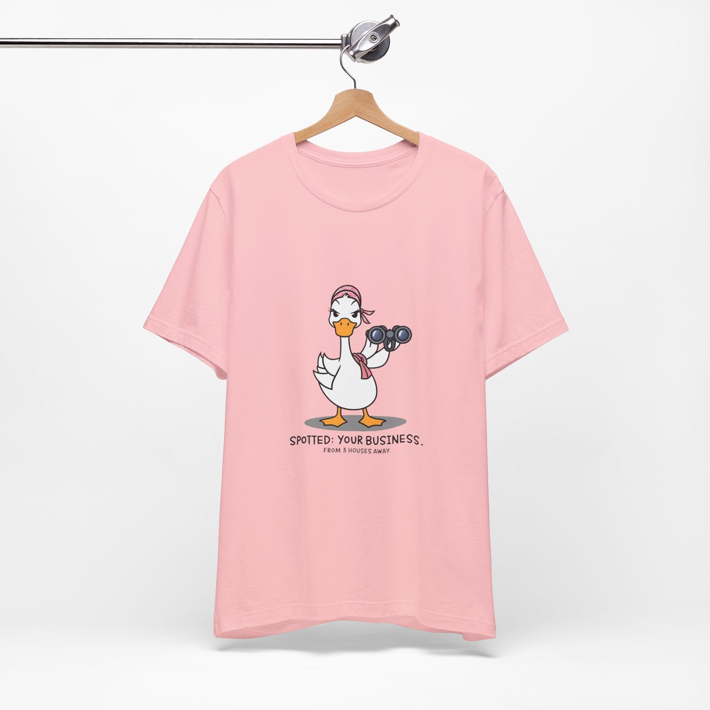 Playful Business Duck Tee - Spotted Your Business, Casual Wear, Funny Graphic Shirt, Unique Gift, Quirky Humor Apparel