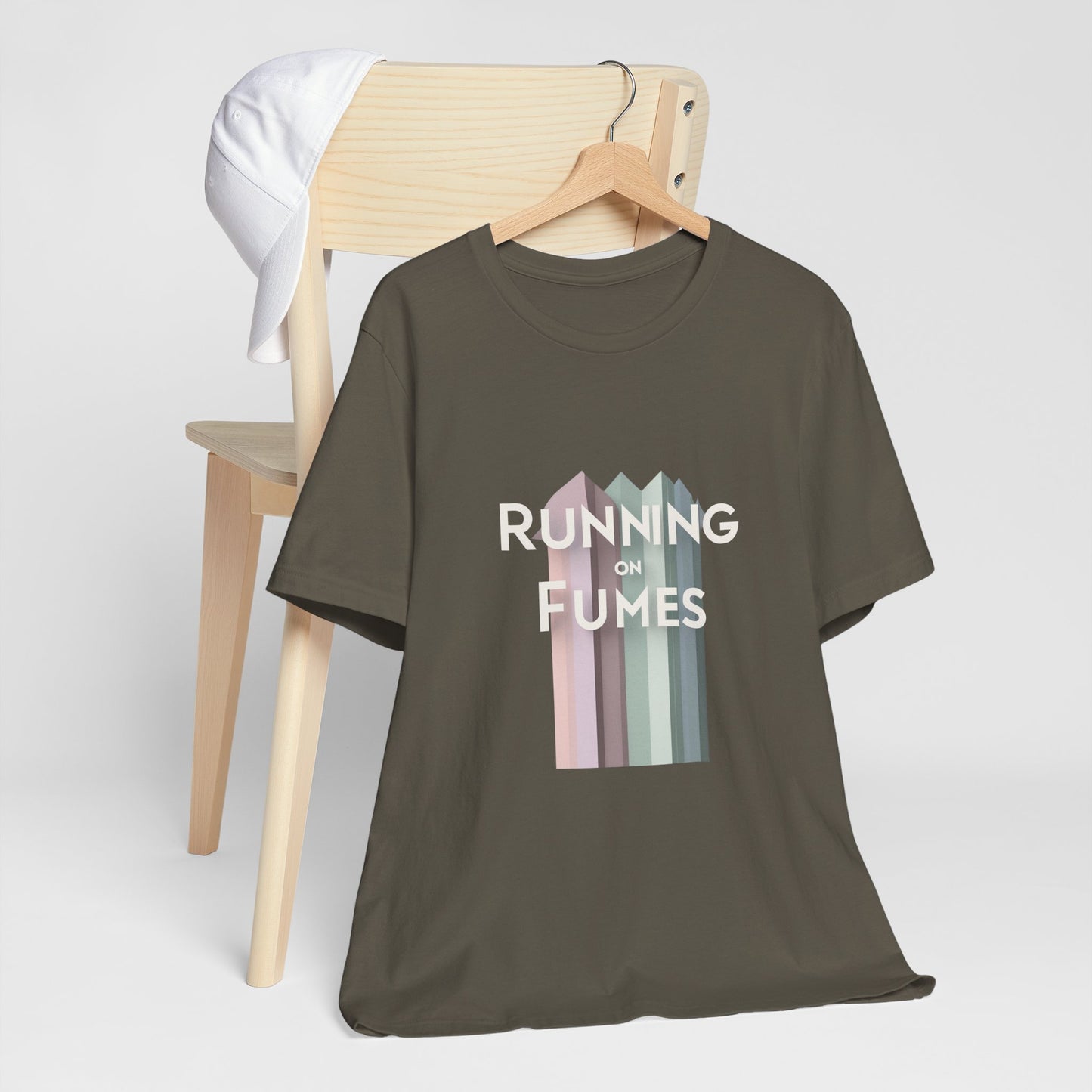 Running on Fumes Tee - Unisex Jersey Short Sleeve T-Shirt, Casual Wear, Gift for Friends, Motivational Quote Tee, Everyday Comfort