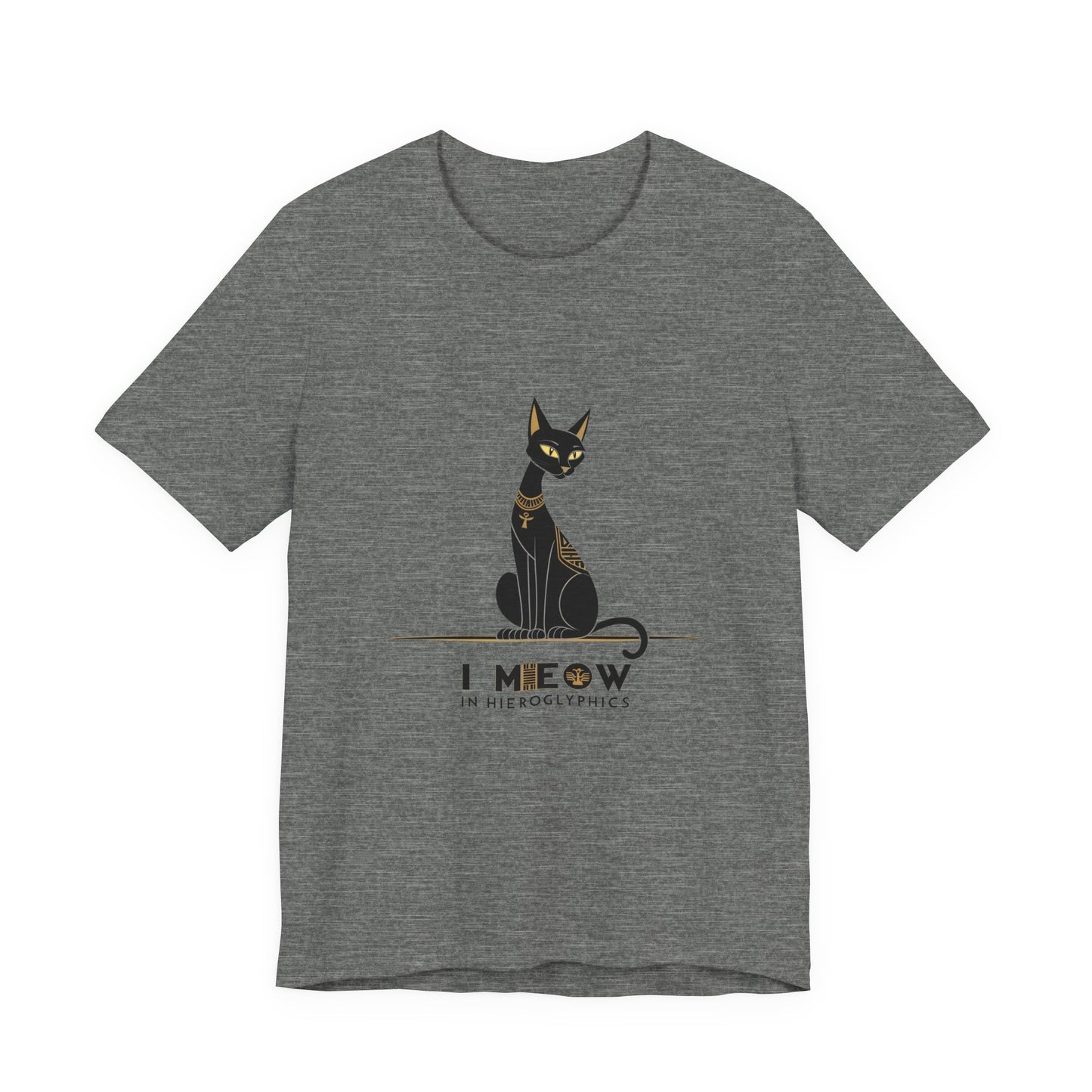 Cat Lover Unisex Tee: I Meow in Hieroglyphics, Funny Gift for Cat Owners, Animal Lover Apparel, Cute Cat Shirt, Pet Owner Gift