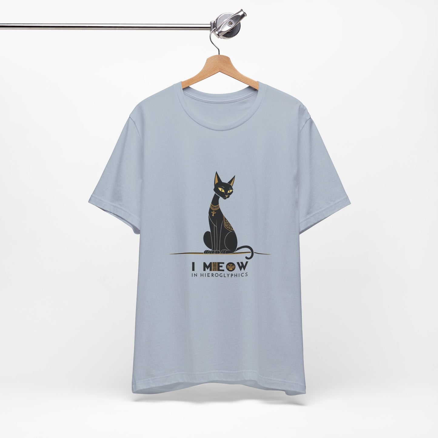 Cat Lover Unisex Tee: I Meow in Hieroglyphics, Funny Gift for Cat Owners, Animal Lover Apparel, Cute Cat Shirt, Pet Owner Gift