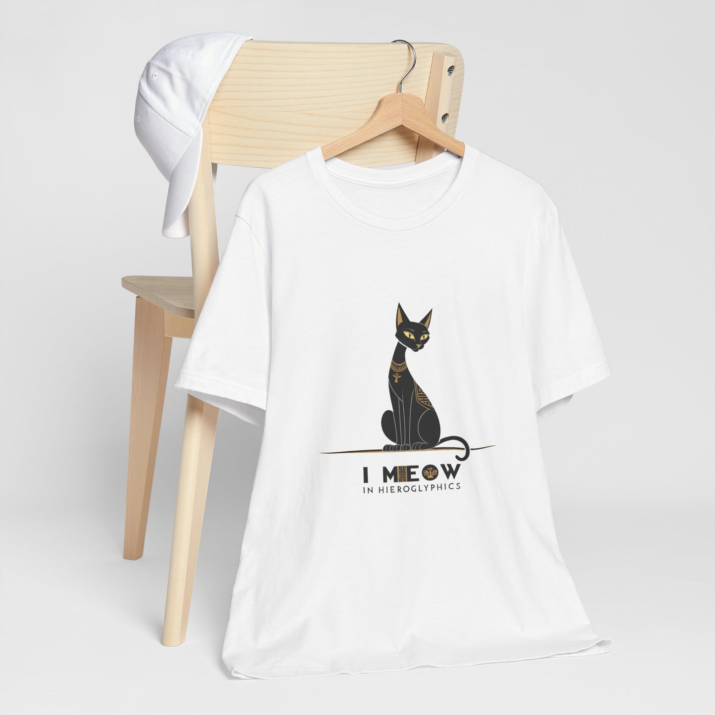 Cat Lover Unisex Tee: I Meow in Hieroglyphics, Funny Gift for Cat Owners, Animal Lover Apparel, Cute Cat Shirt, Pet Owner Gift