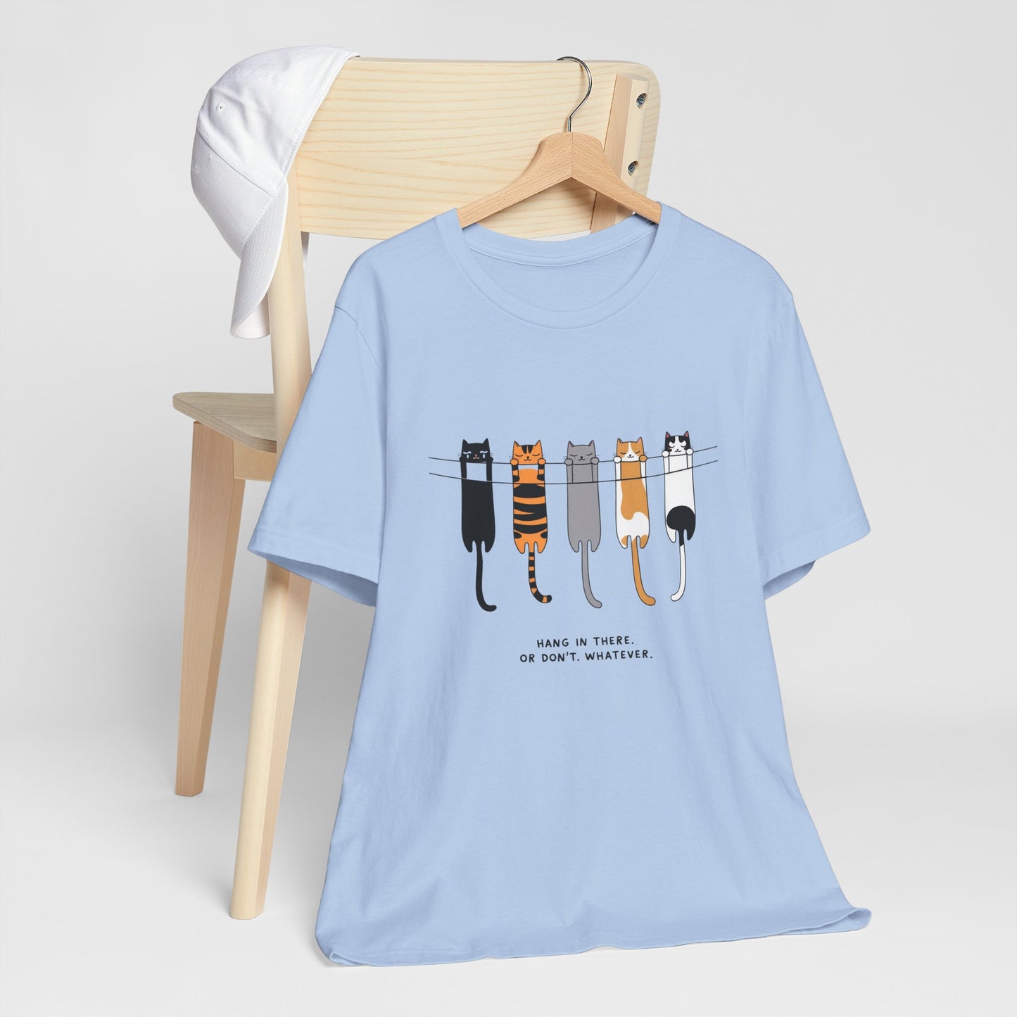 Cute Cat Motivation Tee, Hang in There T-Shirt, Funny Cat Shirt, Gift for Cat Lovers, Unisex Animal Tee
