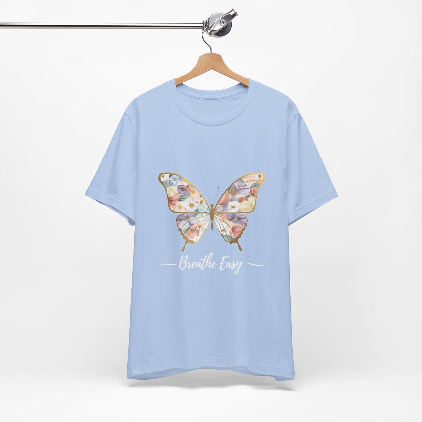 Butterfly Breathe Easy Tee | Unisex Short Sleeve Shirt, Nature Lovers Top, Inspirational Gift, Casual Wear, Spring Fashion