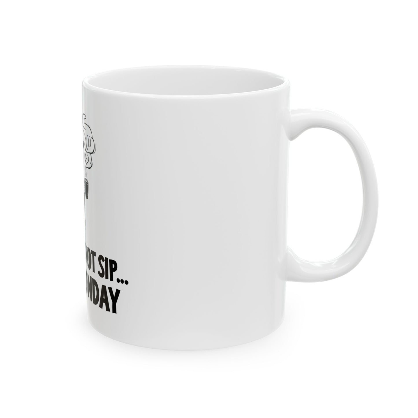 Magic-Inspired Ceramic Mug | You Shall Not Sip Until Monday | Witchy Coffee Cup | Gift for Wizards | Funny Office Mug, Weekday Motivation
