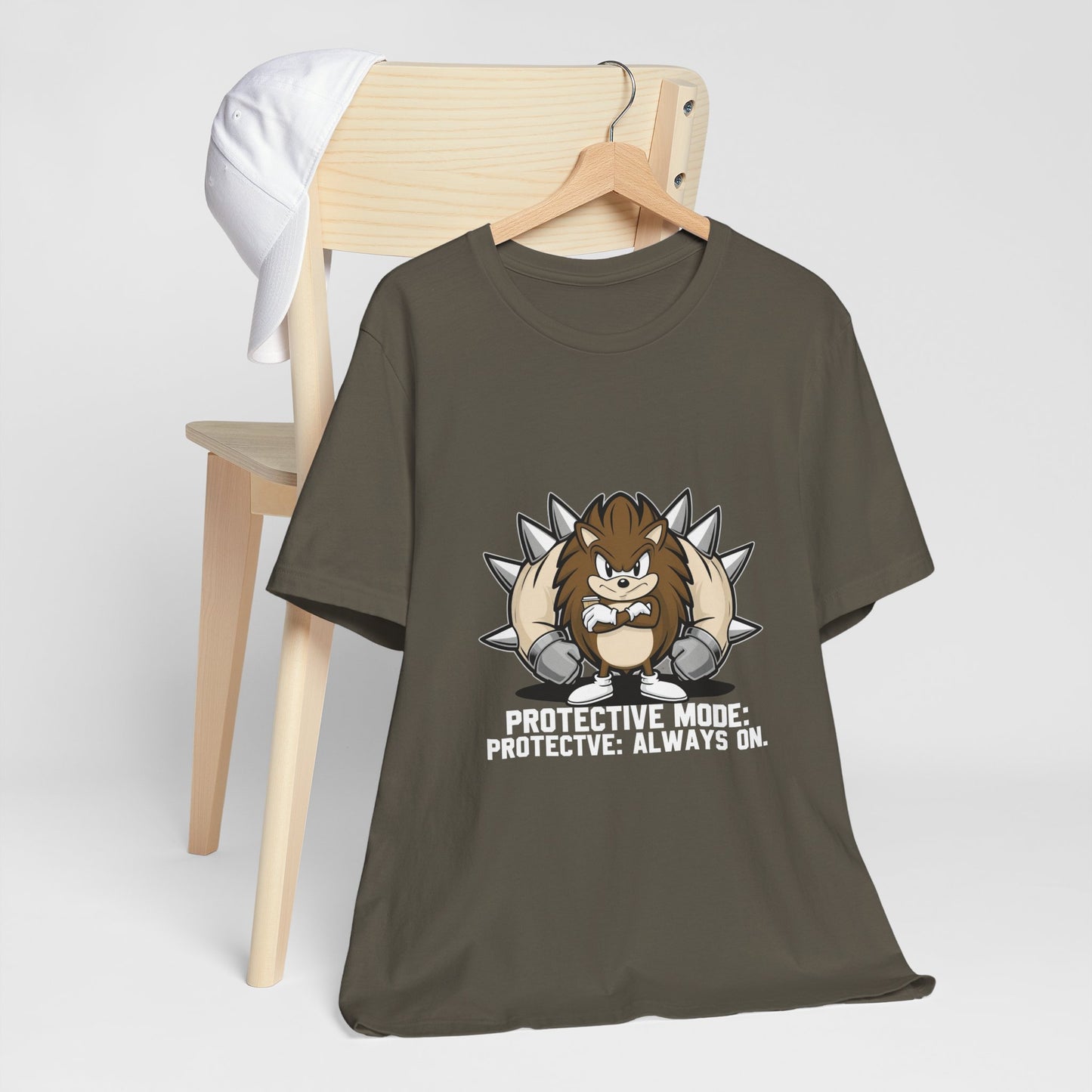 Protective Mode Unisex Jersey Tee - Always On, Gift for Him or Her, Funny T-Shirt, Casual Wear, Unique Graphic Tee