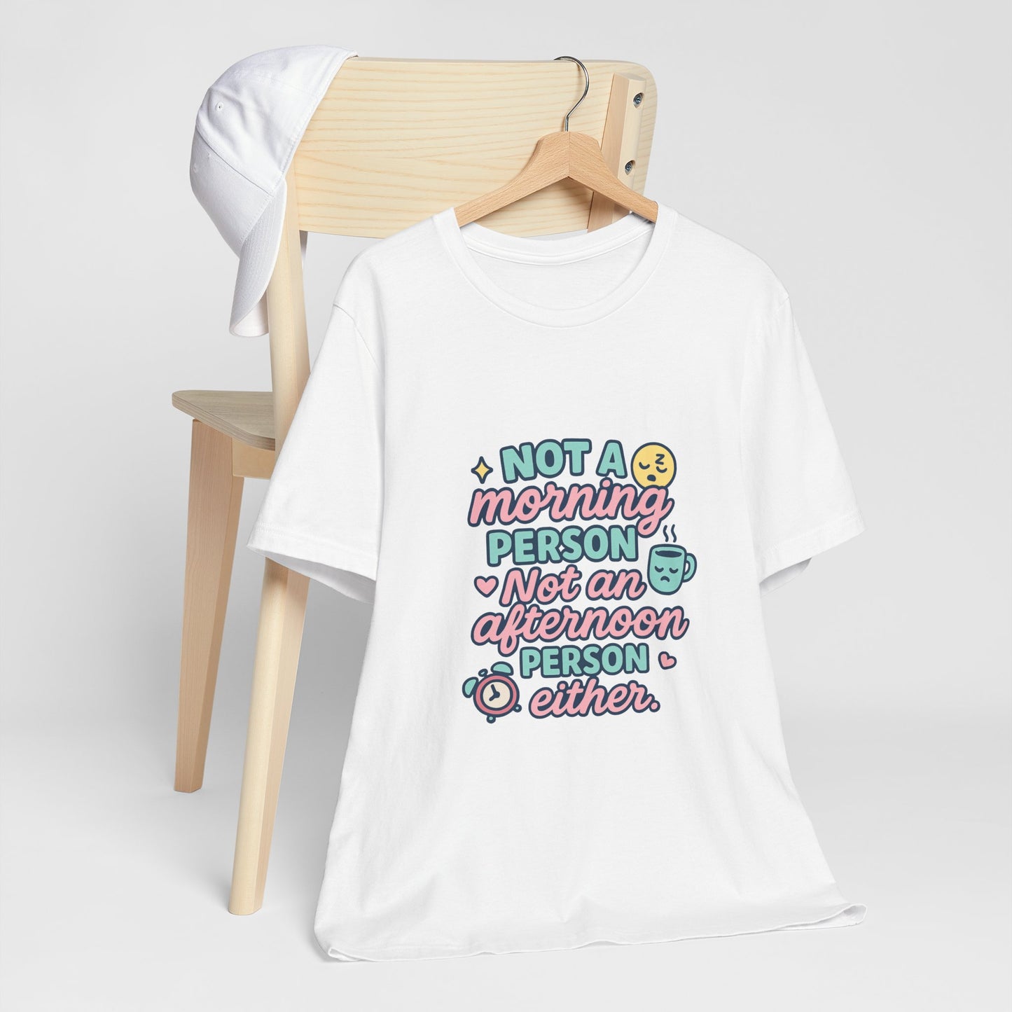 Not a Morning Person T-Shirt | Funny Graphic Tee, Gift for Night Owls, Casual Loungewear, Unique T-Shirt for Lazy Days, Humor Apparel