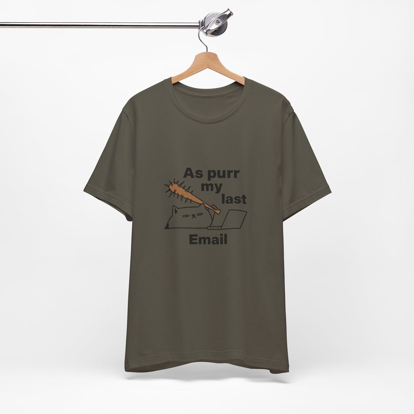 Funny Cat Tee, As Purr My Last Email Shirt, Cute Cat Lover Gift, Unisex T-Shirt for Pet Owners, Office Humor Apparel