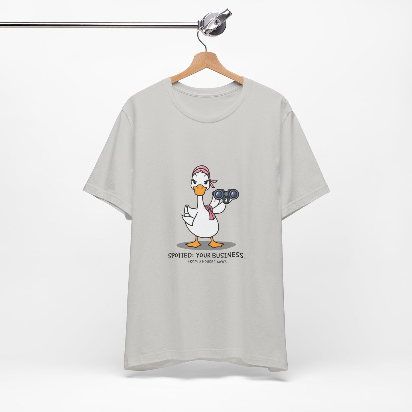 Playful Business Duck Tee - Spotted Your Business, Casual Wear, Funny Graphic Shirt, Unique Gift, Quirky Humor Apparel