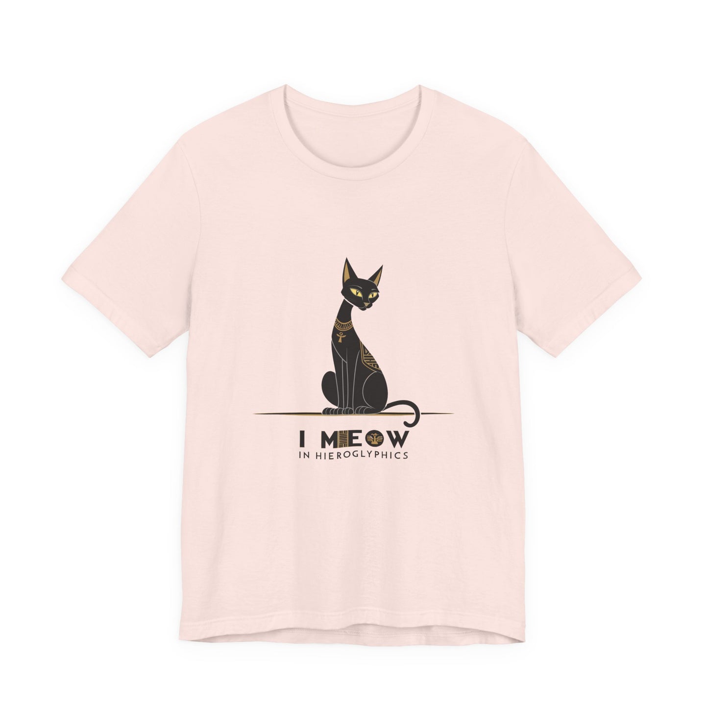 Cat Lover Unisex Tee: I Meow in Hieroglyphics, Funny Gift for Cat Owners, Animal Lover Apparel, Cute Cat Shirt, Pet Owner Gift