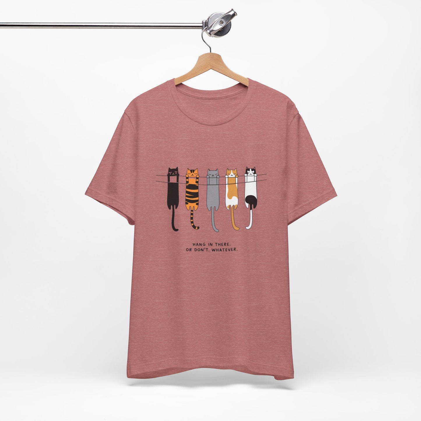 Cute Cat Motivation Tee, Hang in There T-Shirt, Funny Cat Shirt, Gift for Cat Lovers, Unisex Animal Tee