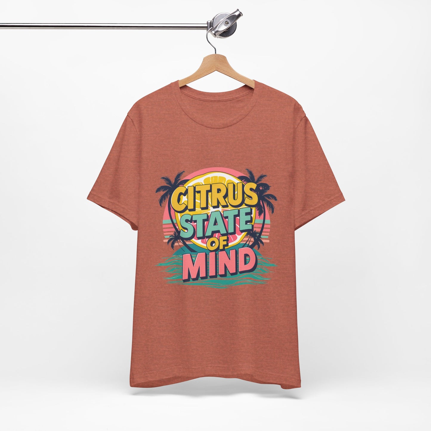 Unisex Jersey Short Sleeve Tee - Citrus State of Mind - Tropical Vibes, Beachwear, Summer Fun, Casual Fashion, Gift for Sunshine Lovers