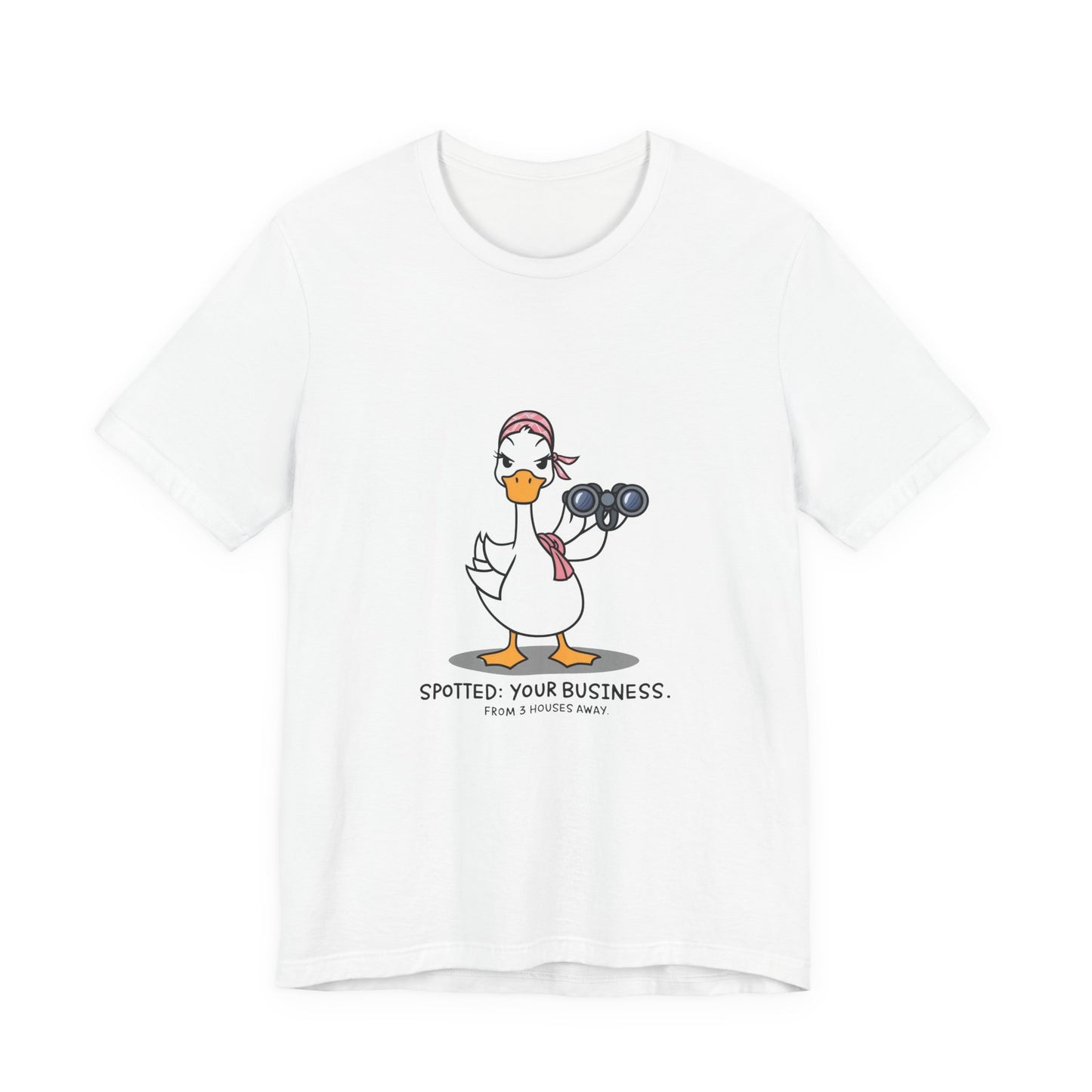 Playful Business Duck Tee - Spotted Your Business, Casual Wear, Funny Graphic Shirt, Unique Gift, Quirky Humor Apparel