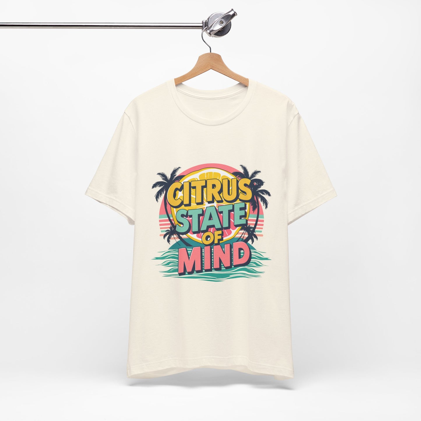 Unisex Jersey Short Sleeve Tee - Citrus State of Mind - Tropical Vibes, Beachwear, Summer Fun, Casual Fashion, Gift for Sunshine Lovers