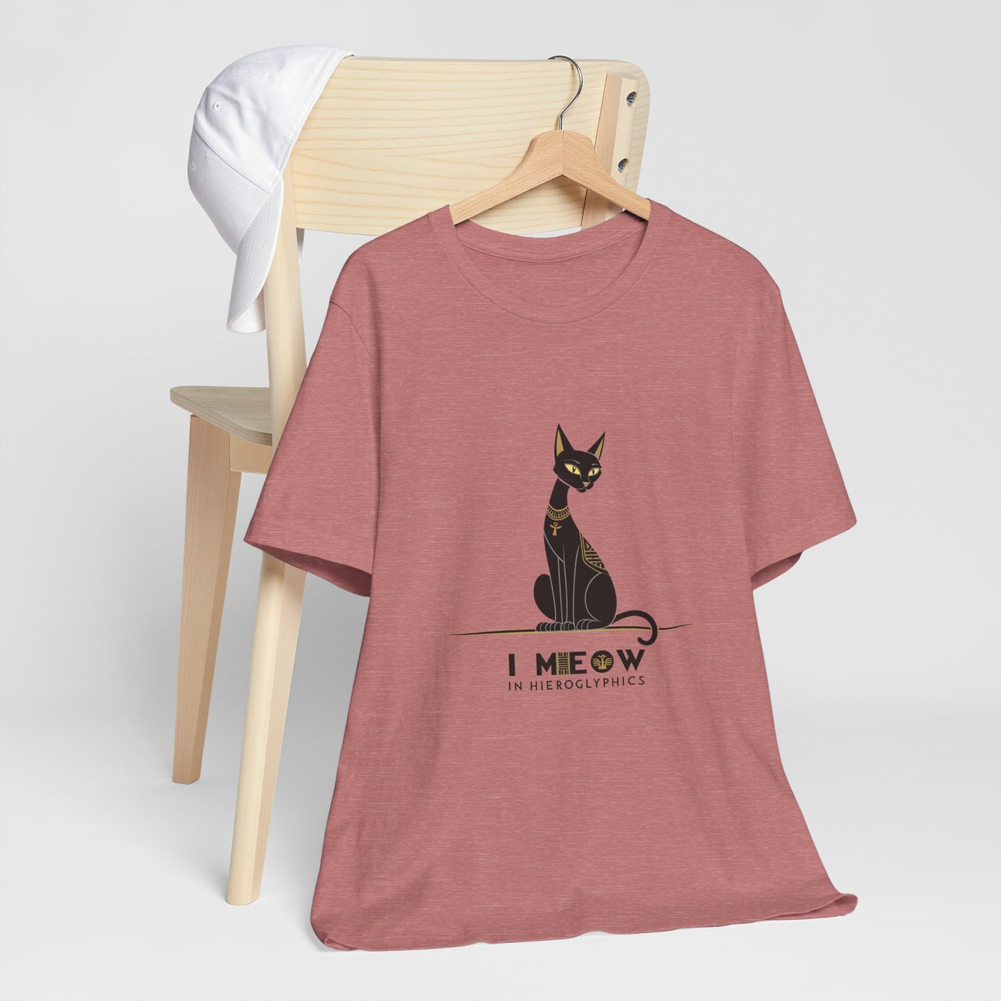 Cat Lover Unisex Tee: I Meow in Hieroglyphics, Funny Gift for Cat Owners, Animal Lover Apparel, Cute Cat Shirt, Pet Owner Gift