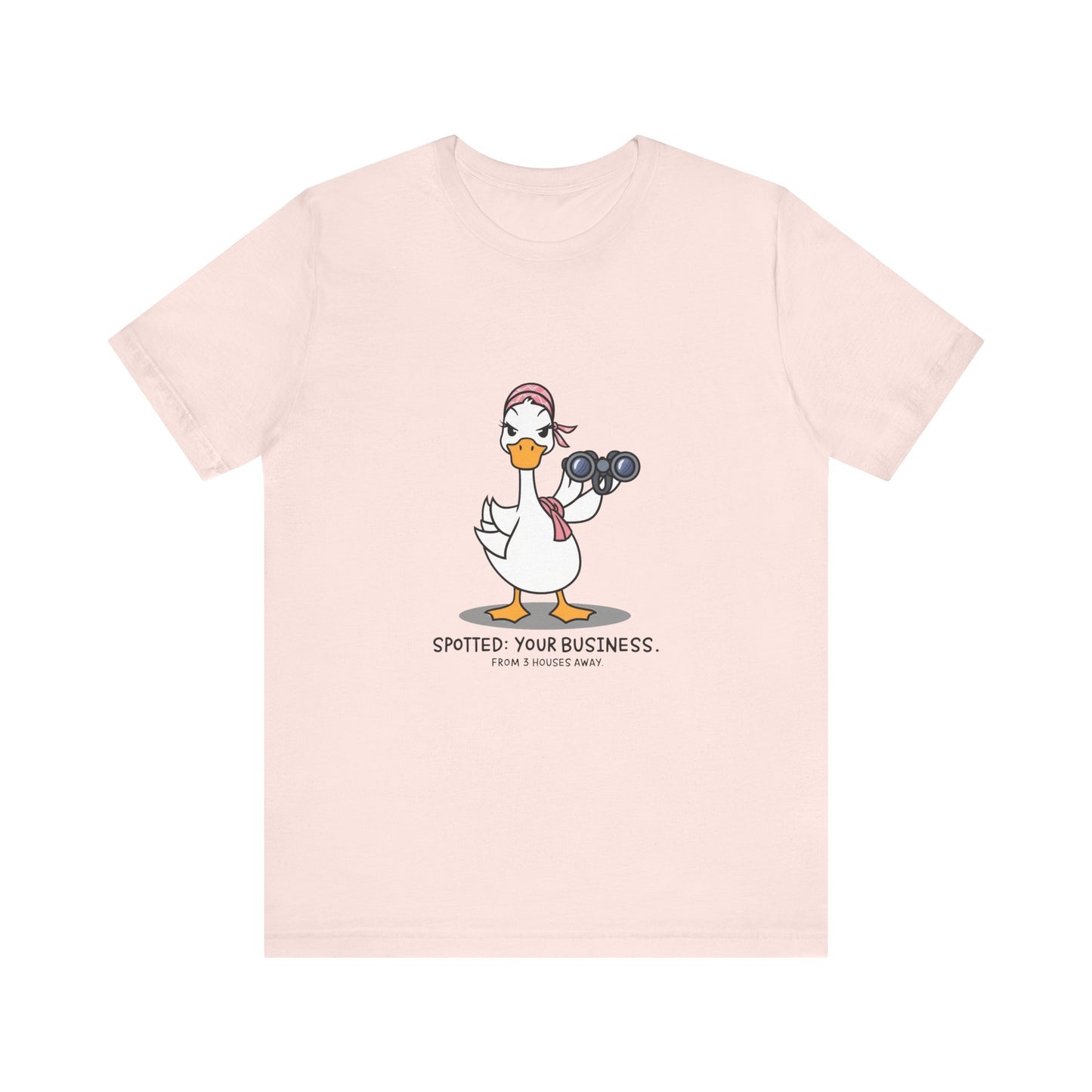 Playful Business Duck Tee - Spotted Your Business, Casual Wear, Funny Graphic Shirt, Unique Gift, Quirky Humor Apparel
