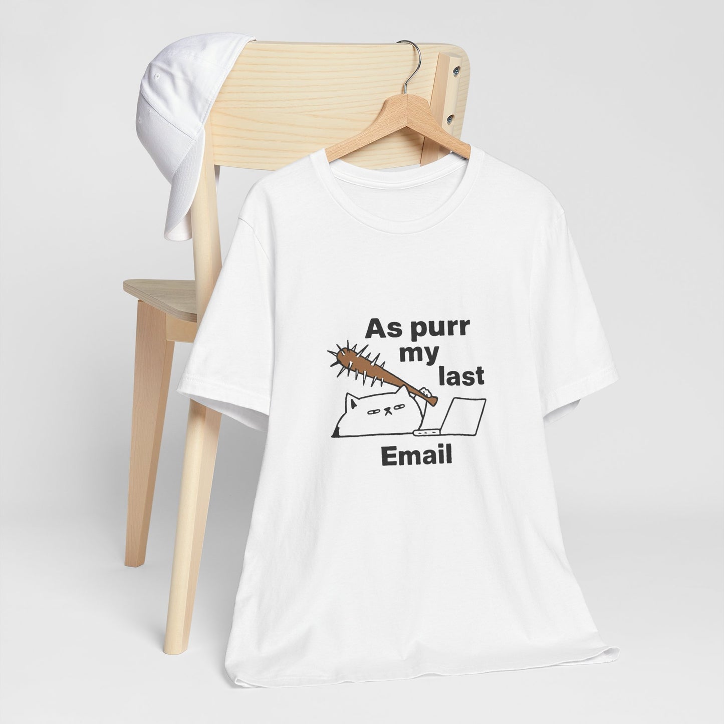 Funny Cat Tee, As Purr My Last Email Shirt, Cute Cat Lover Gift, Unisex T-Shirt for Pet Owners, Office Humor Apparel