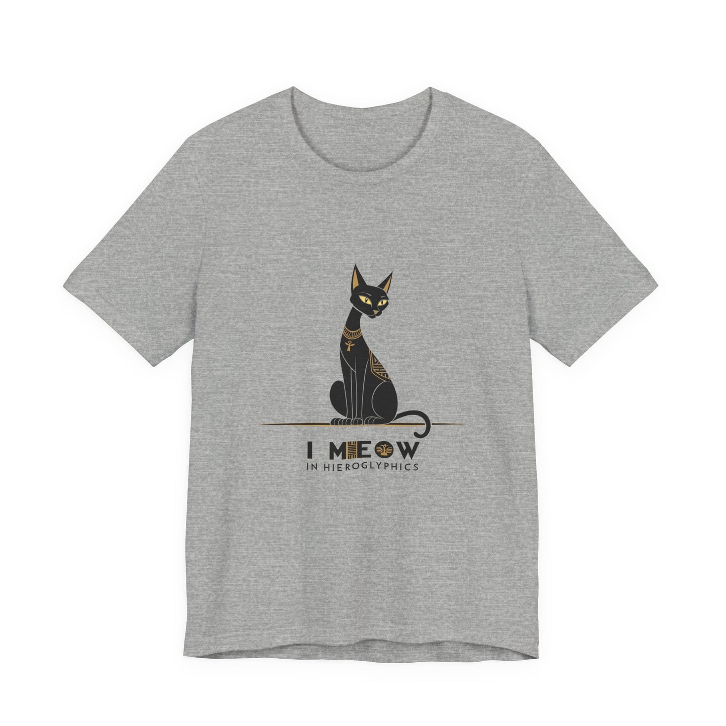 Cat Lover Unisex Tee: I Meow in Hieroglyphics, Funny Gift for Cat Owners, Animal Lover Apparel, Cute Cat Shirt, Pet Owner Gift