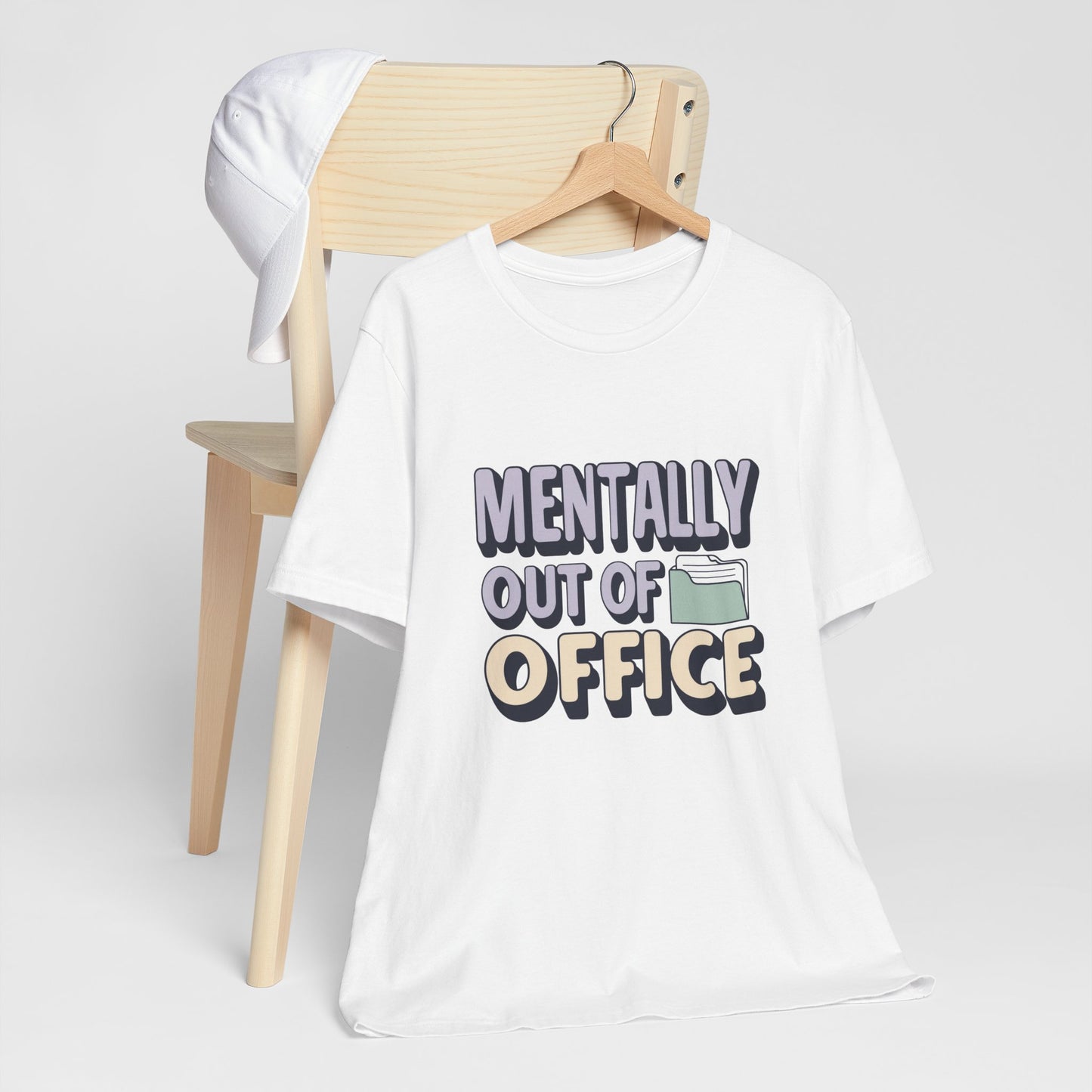 Mentally Out of Office Tee - Fun Unisex T-Shirt for Relaxation, Perfect for Vacations, Casual Outfits, Gifts for Friends, Everyday Wear