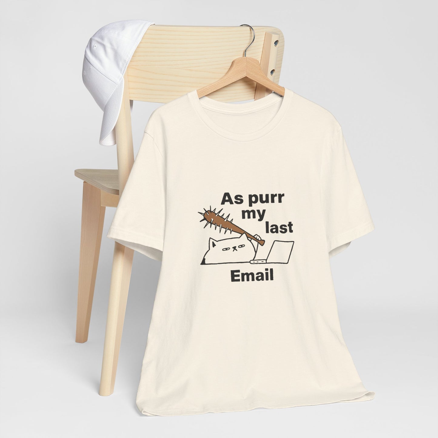 Funny Cat Tee, As Purr My Last Email Shirt, Cute Cat Lover Gift, Unisex T-Shirt for Pet Owners, Office Humor Apparel