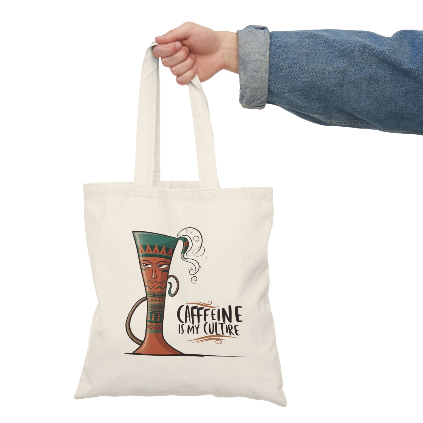 Cultural Coffee Tote Bag: Eco-Friendly, Reusable Shopping Bag, Gift for Coffee Lovers, trendy bag for daily use, sustainable fashion