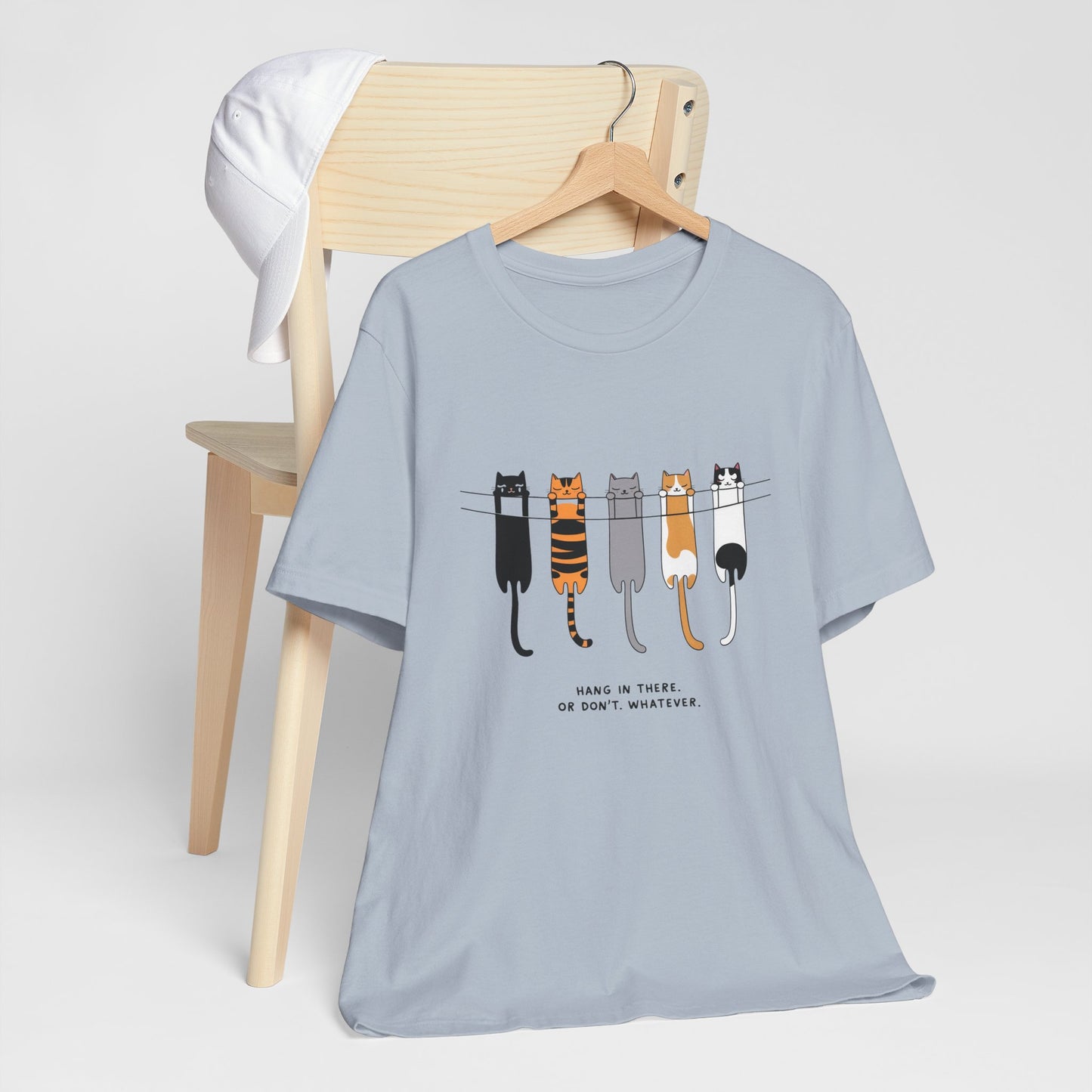 Cute Cat Motivation Tee, Hang in There T-Shirt, Funny Cat Shirt, Gift for Cat Lovers, Unisex Animal Tee