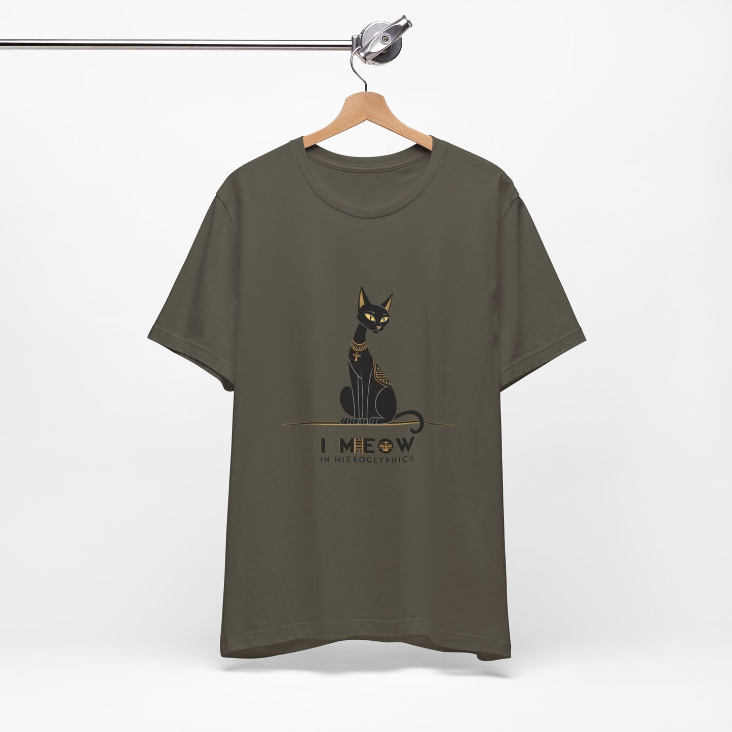 Cat Lover Unisex Tee: I Meow in Hieroglyphics, Funny Gift for Cat Owners, Animal Lover Apparel, Cute Cat Shirt, Pet Owner Gift