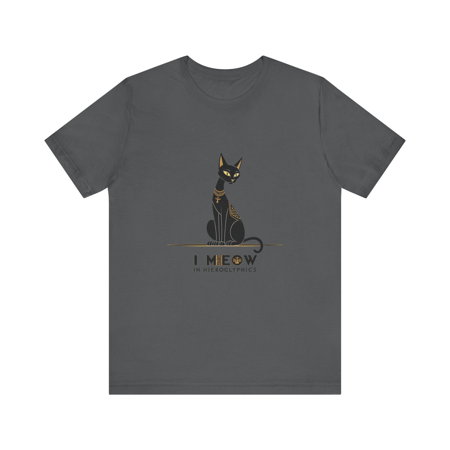 Cat Lover Unisex Tee: I Meow in Hieroglyphics, Funny Gift for Cat Owners, Animal Lover Apparel, Cute Cat Shirt, Pet Owner Gift