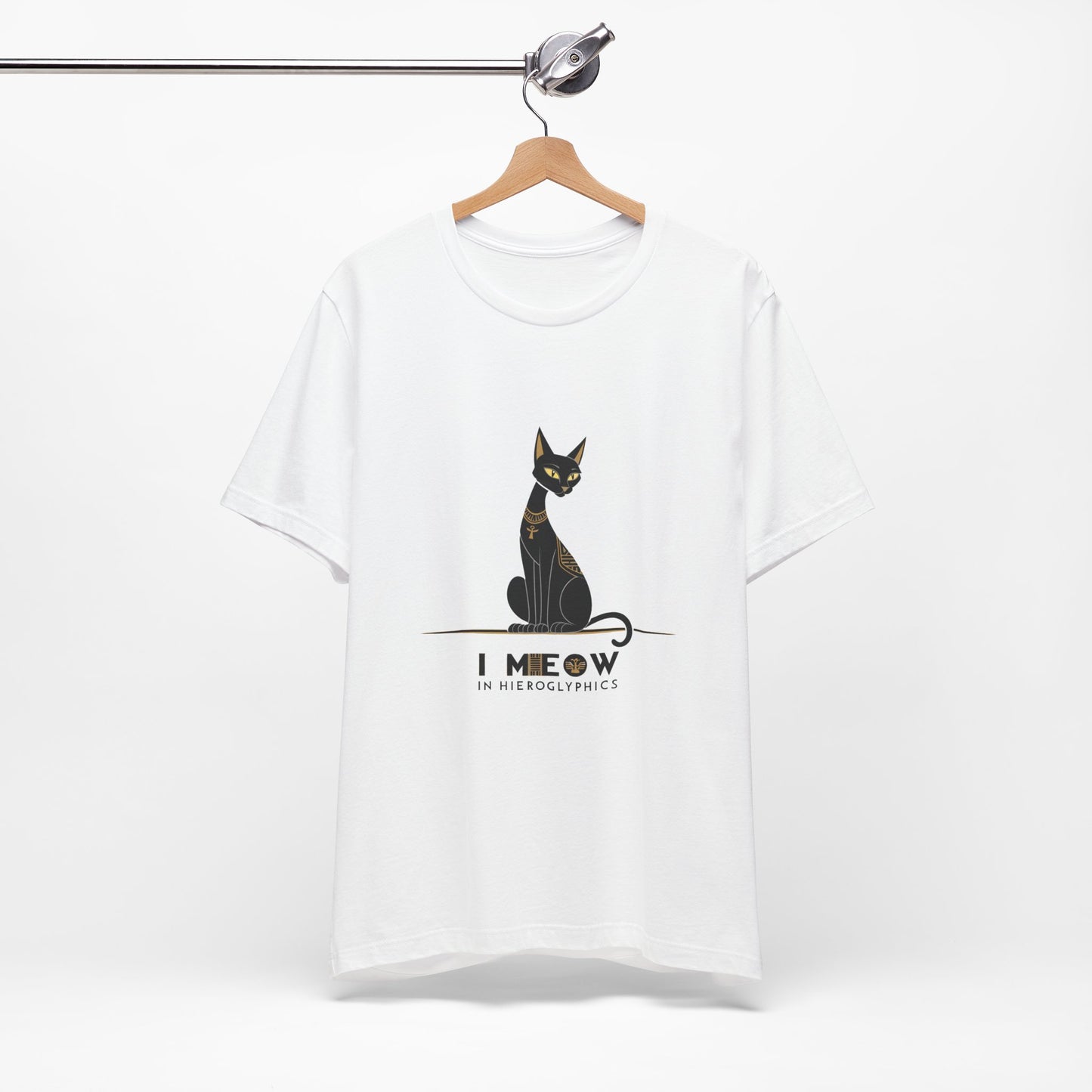 Cat Lover Unisex Tee: I Meow in Hieroglyphics, Funny Gift for Cat Owners, Animal Lover Apparel, Cute Cat Shirt, Pet Owner Gift