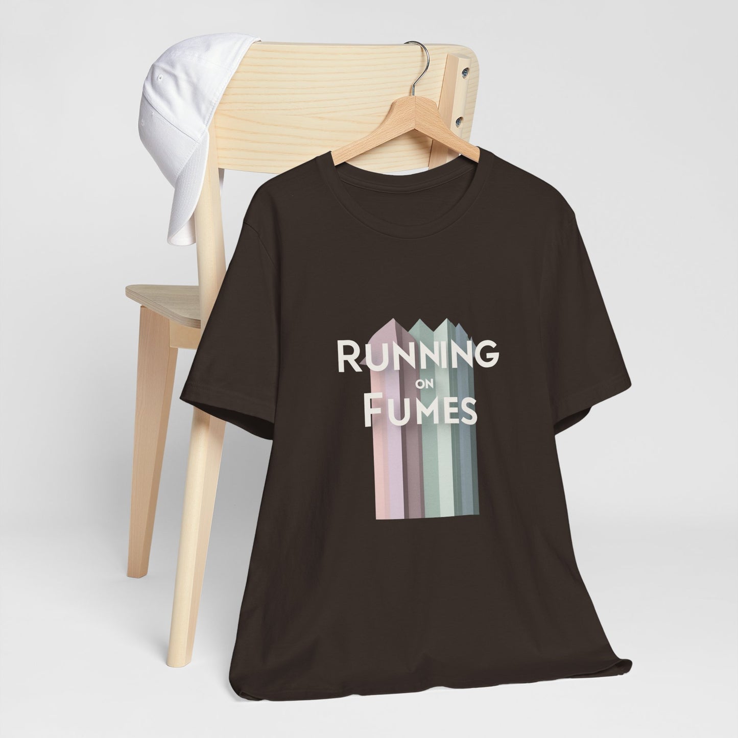 Running on Fumes Tee - Unisex Jersey Short Sleeve T-Shirt, Casual Wear, Gift for Friends, Motivational Quote Tee, Everyday Comfort