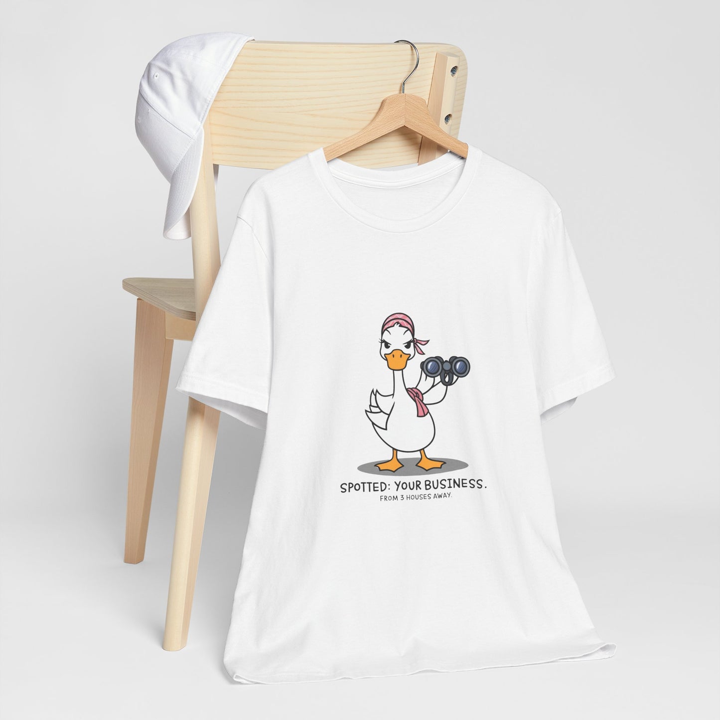 Playful Business Duck Tee - Spotted Your Business, Casual Wear, Funny Graphic Shirt, Unique Gift, Quirky Humor Apparel