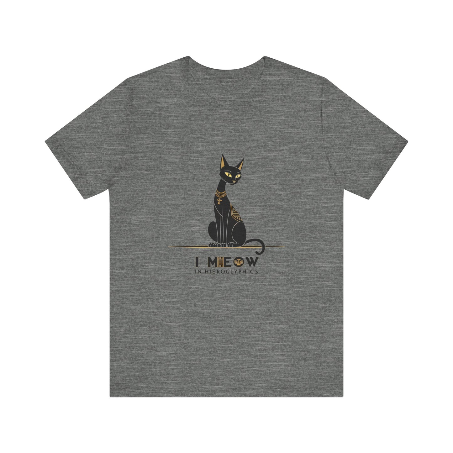 Cat Lover Unisex Tee: I Meow in Hieroglyphics, Funny Gift for Cat Owners, Animal Lover Apparel, Cute Cat Shirt, Pet Owner Gift