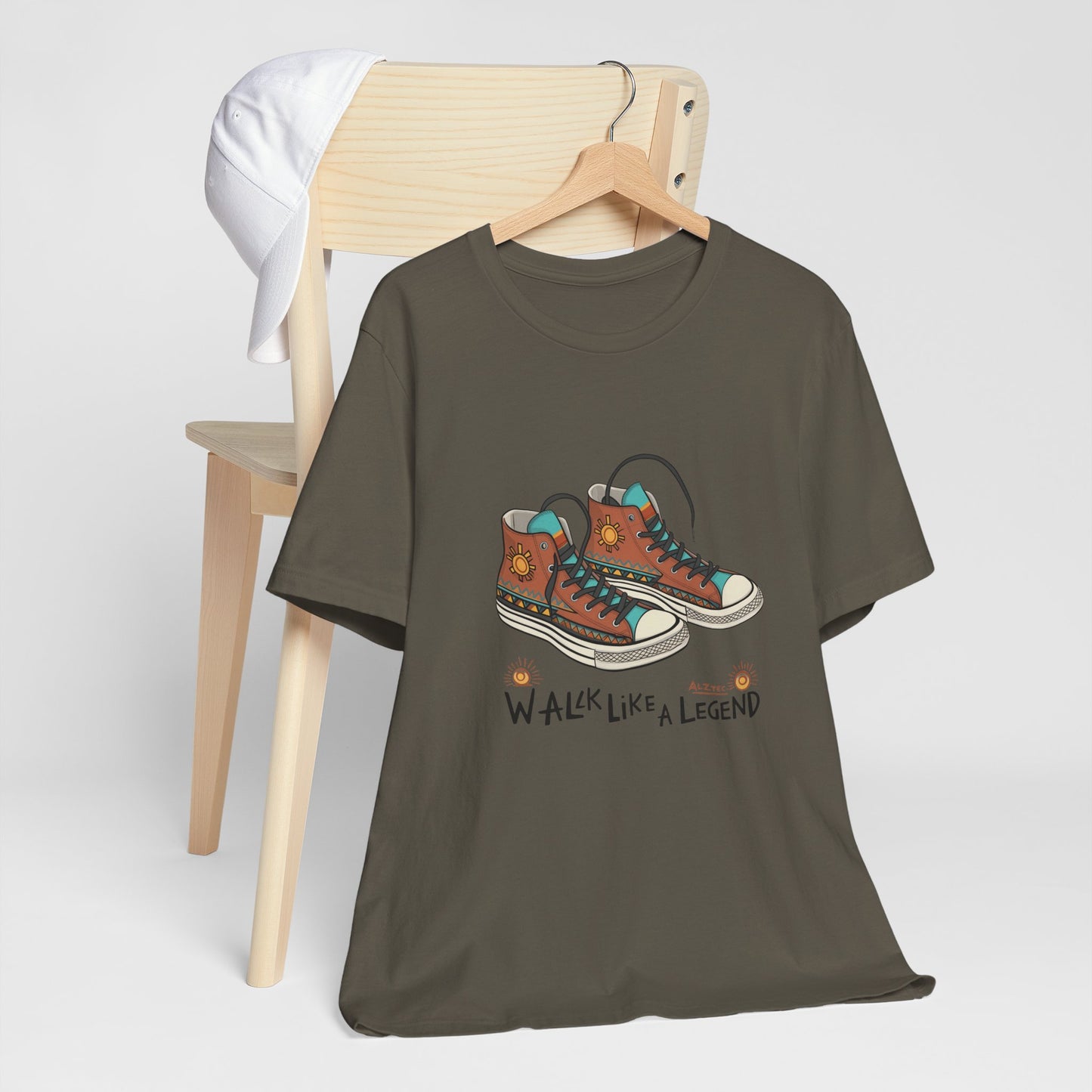 Walk Like a Legend T-Shirt, Casual Graphic Tee, Unisex Short Sleeve Shirt, Motivational Apparel, Gift for Sneaker Lovers