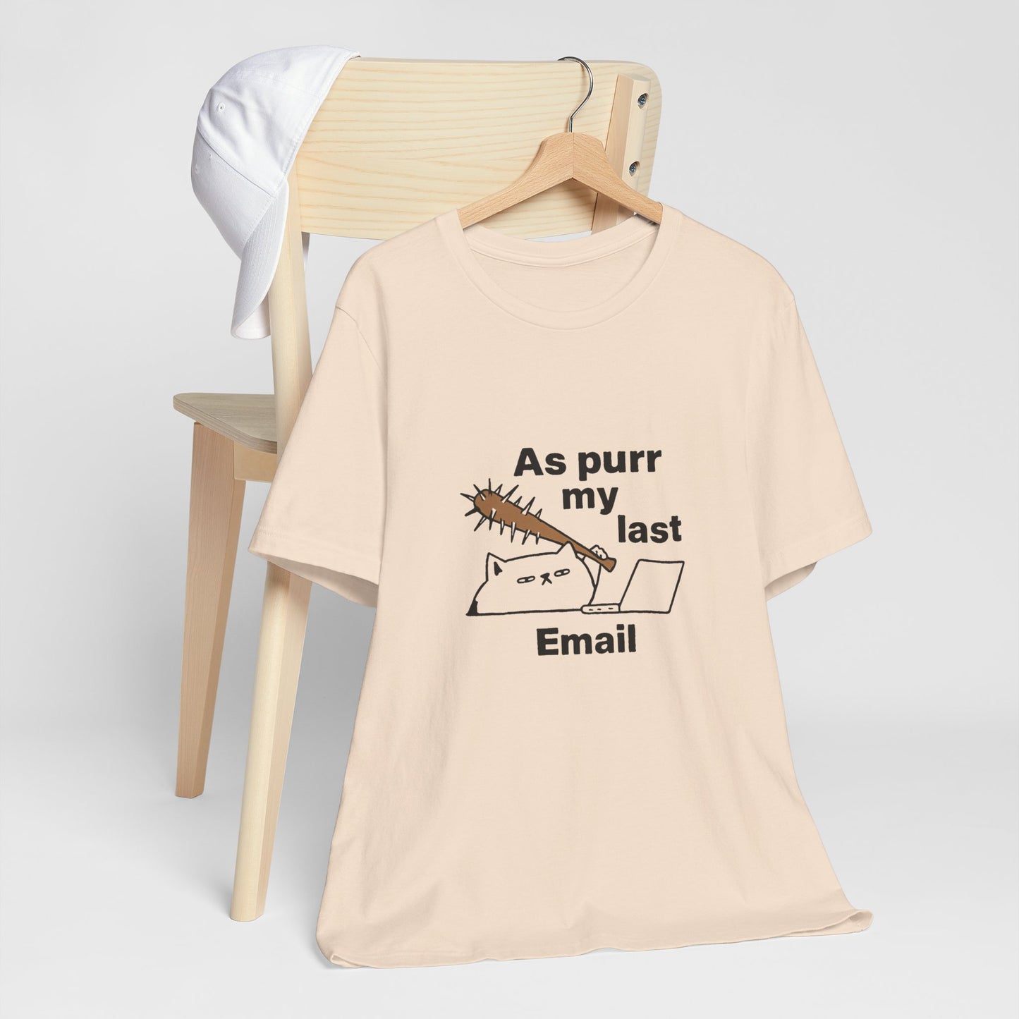 Funny Cat Tee, As Purr My Last Email Shirt, Cute Cat Lover Gift, Unisex T-Shirt for Pet Owners, Office Humor Apparel