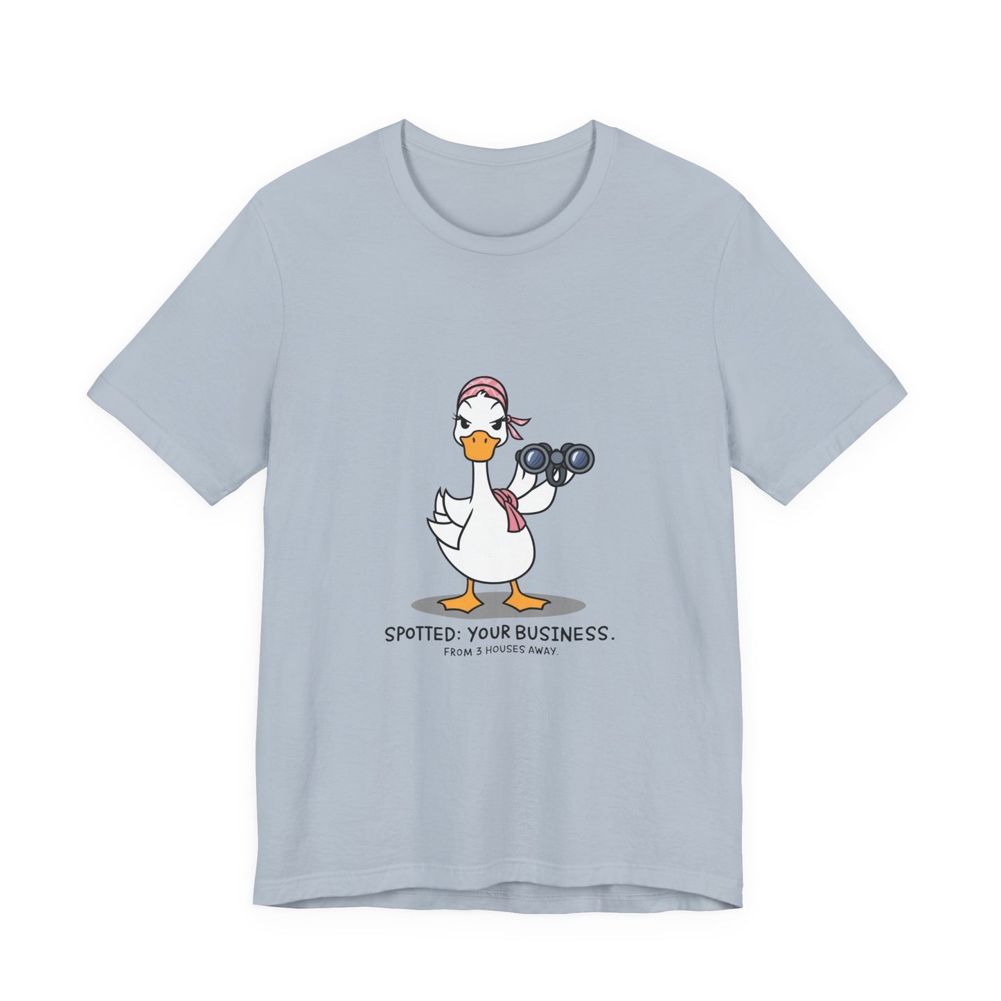 Playful Business Duck Tee - Spotted Your Business, Casual Wear, Funny Graphic Shirt, Unique Gift, Quirky Humor Apparel