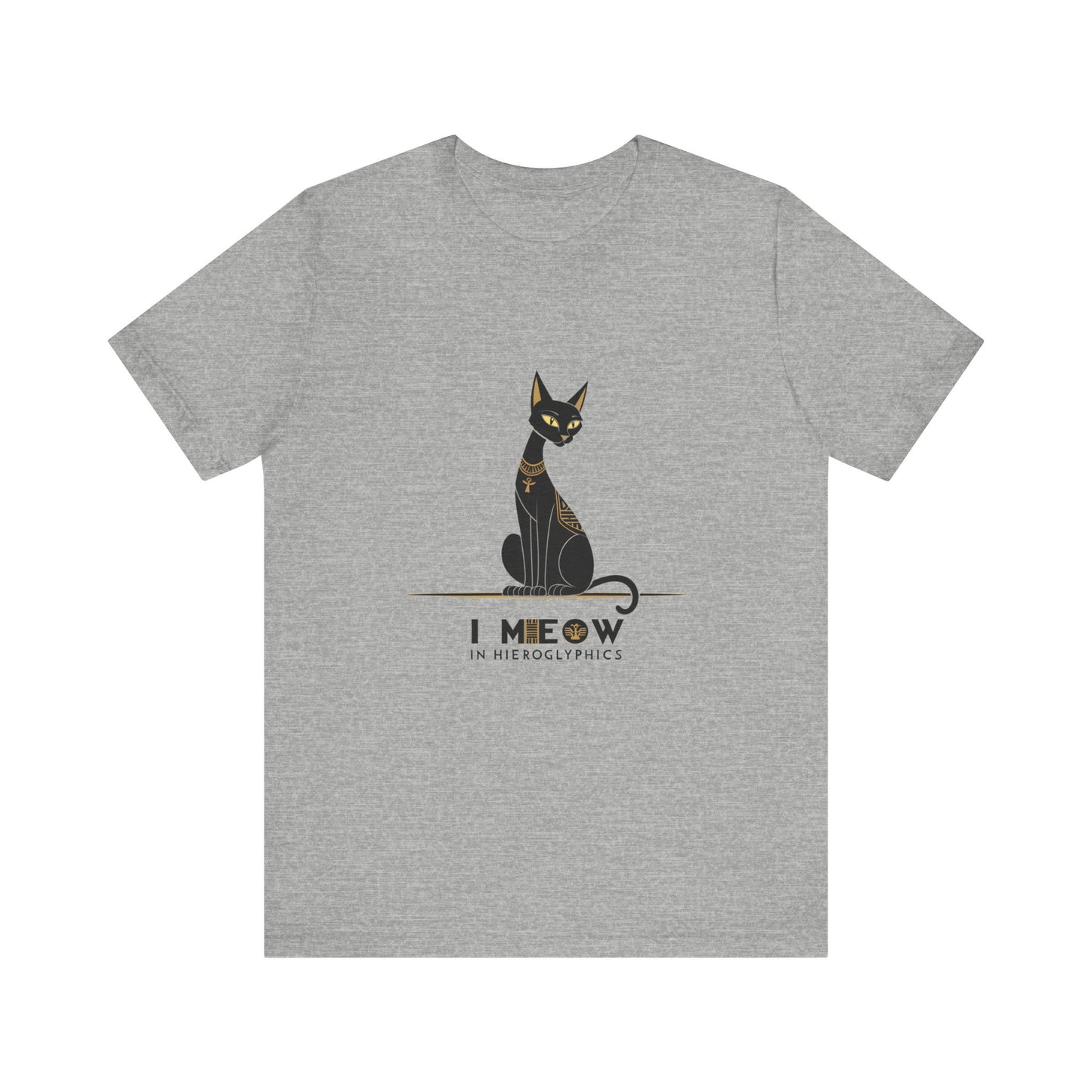 Cat Lover Unisex Tee: I Meow in Hieroglyphics, Funny Gift for Cat Owners, Animal Lover Apparel, Cute Cat Shirt, Pet Owner Gift