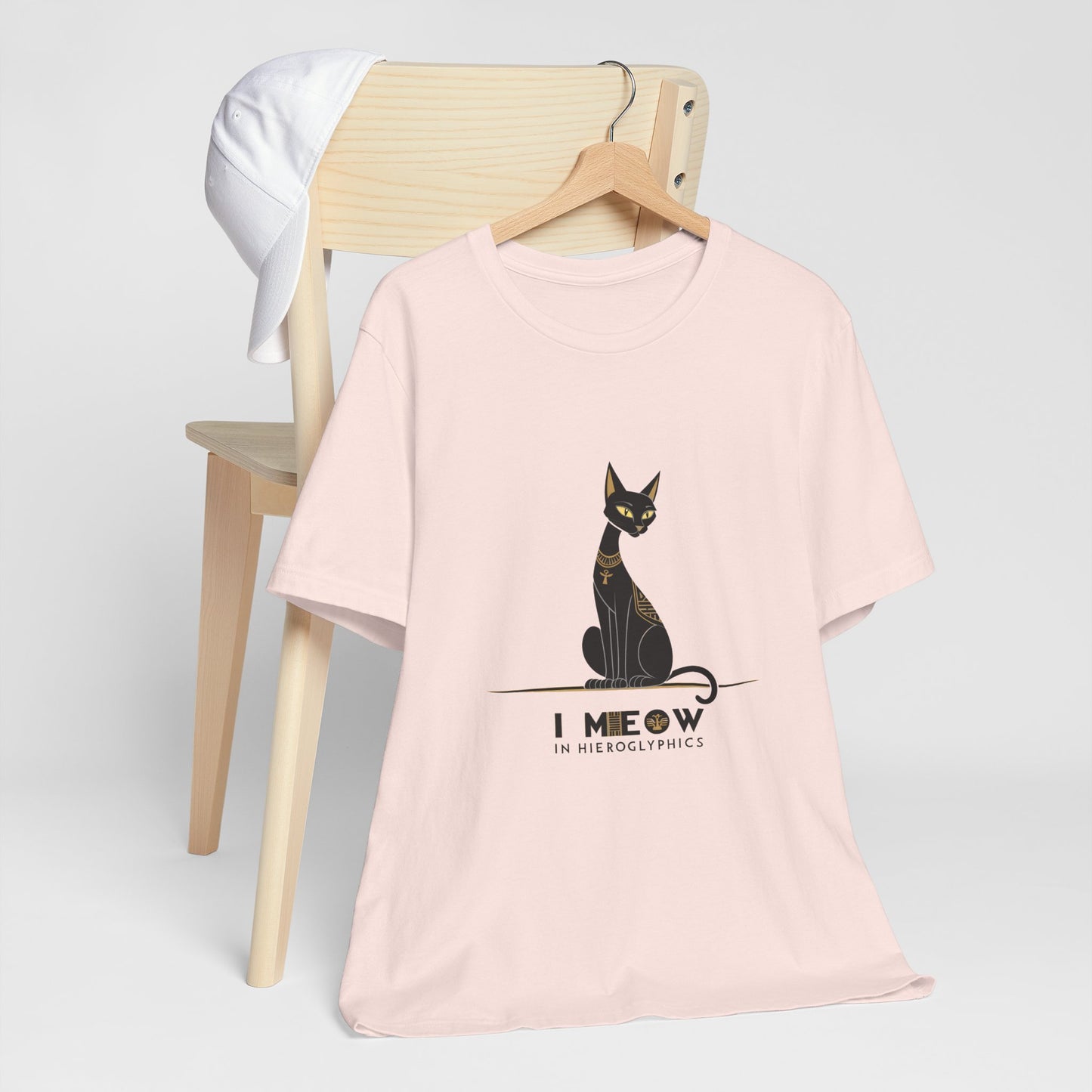 Cat Lover Unisex Tee: I Meow in Hieroglyphics, Funny Gift for Cat Owners, Animal Lover Apparel, Cute Cat Shirt, Pet Owner Gift