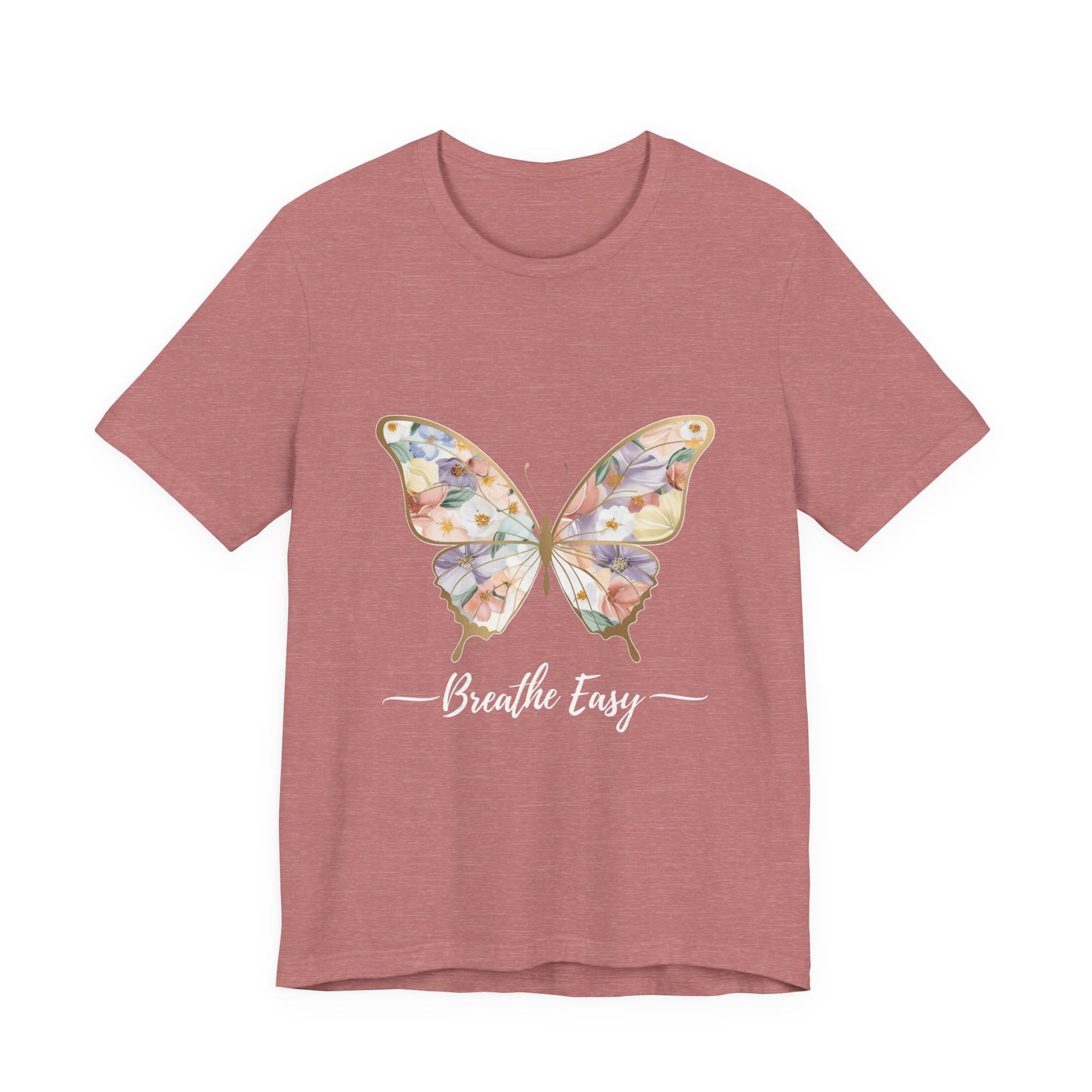 Butterfly Breathe Easy Tee | Unisex Short Sleeve Shirt, Nature Lovers Top, Inspirational Gift, Casual Wear, Spring Fashion